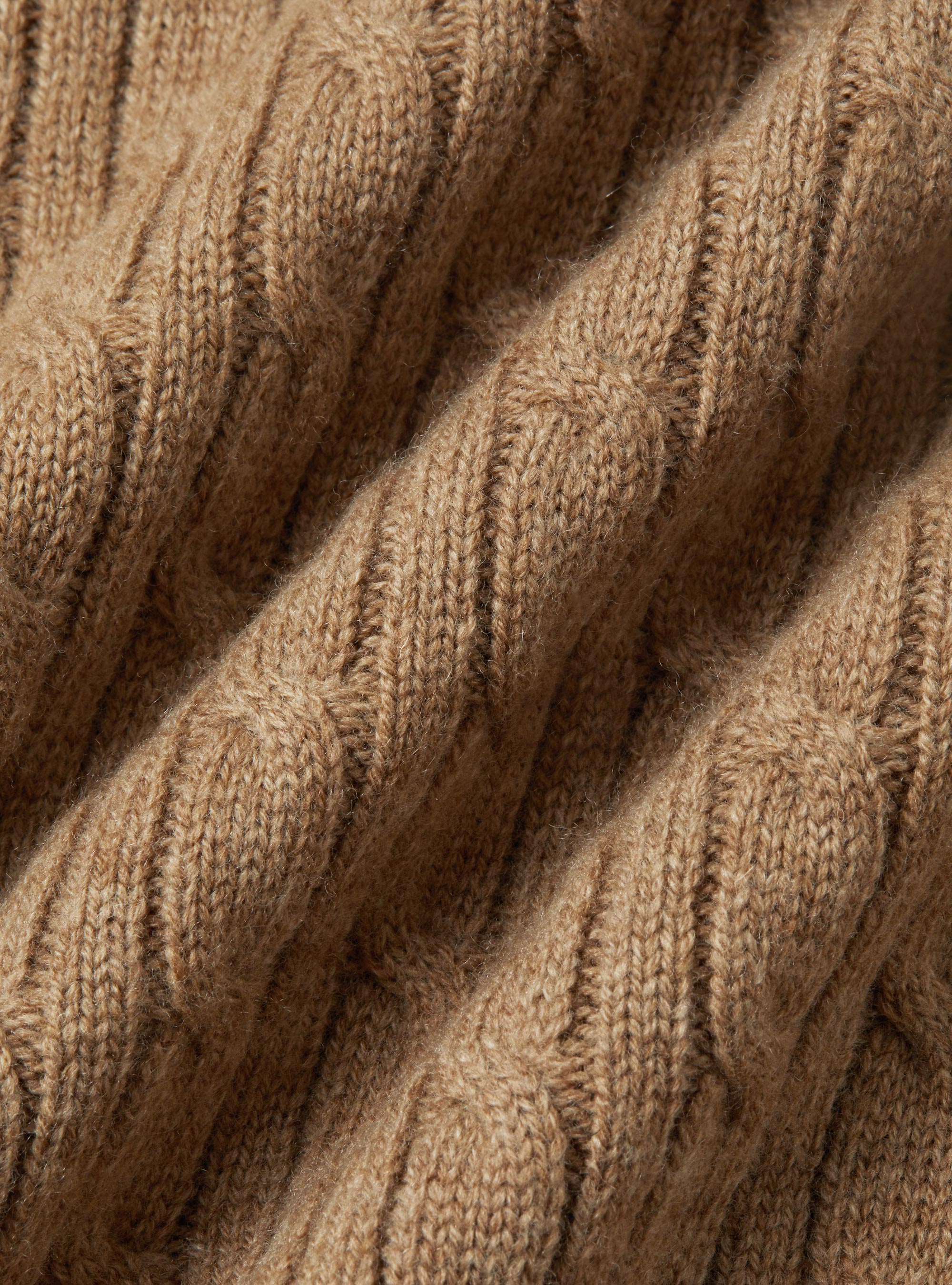 Wool-blend turtleneck sweater with braid, CAMMELLO 0570C