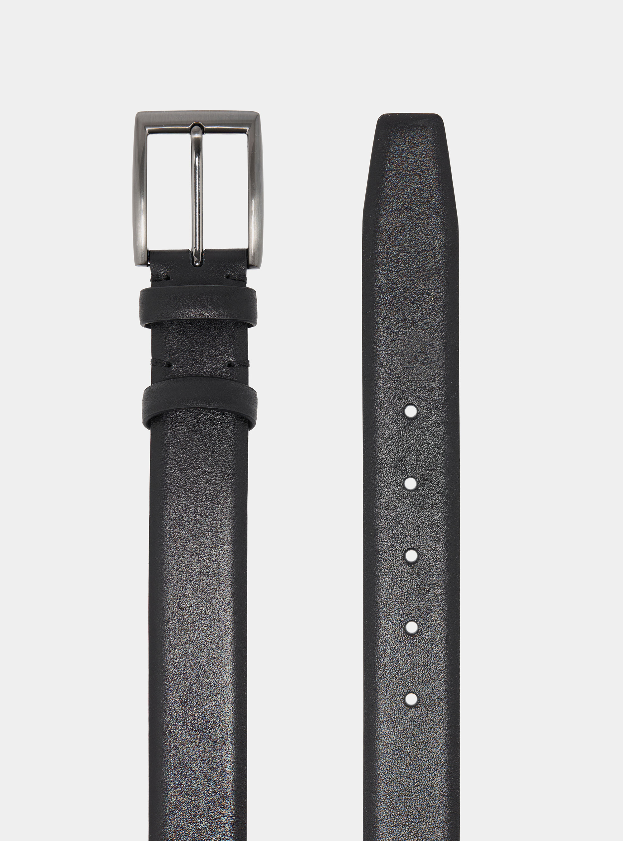 Leather belt, BLACK