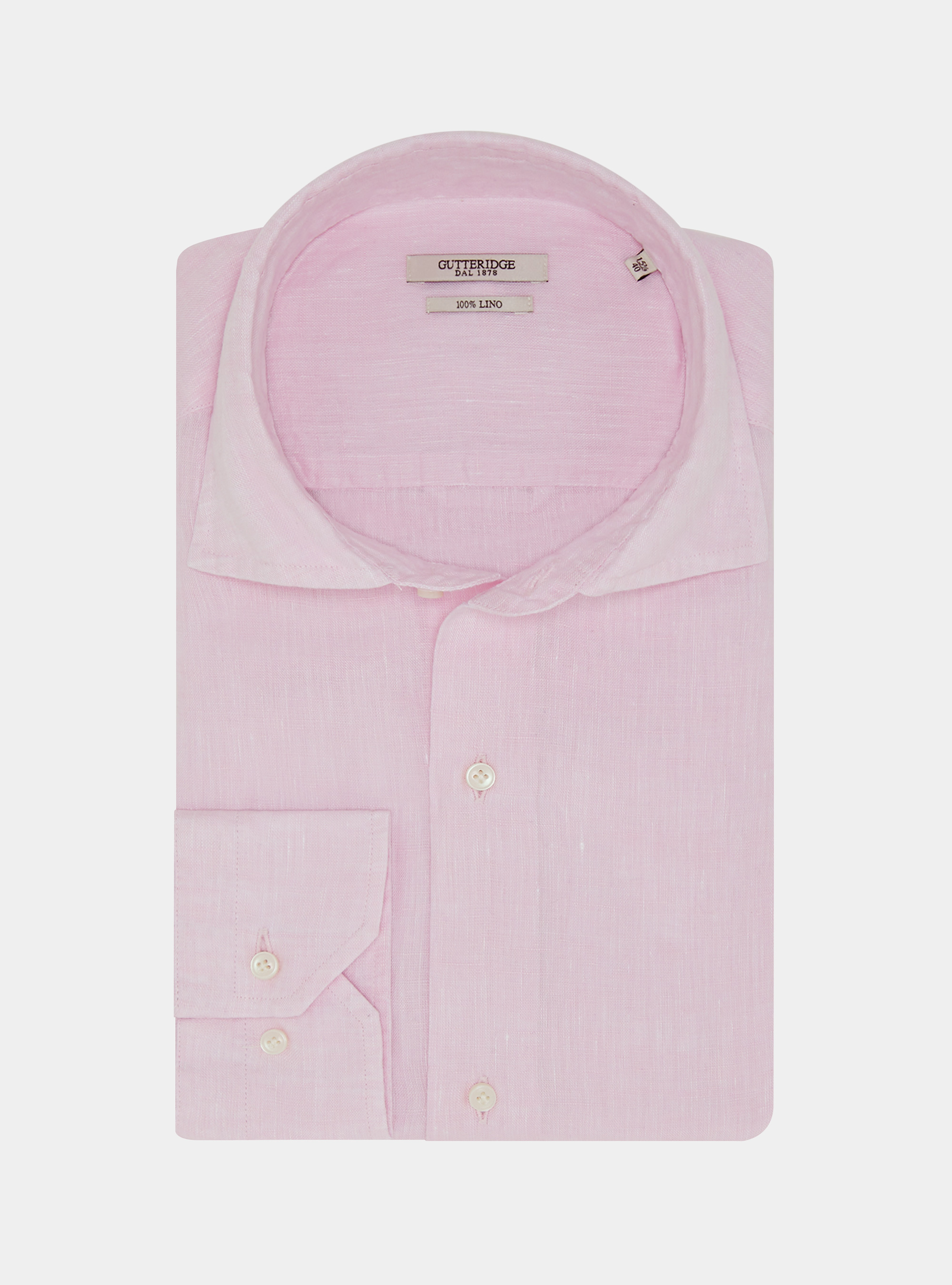 Camicia in puro lino, ROSA