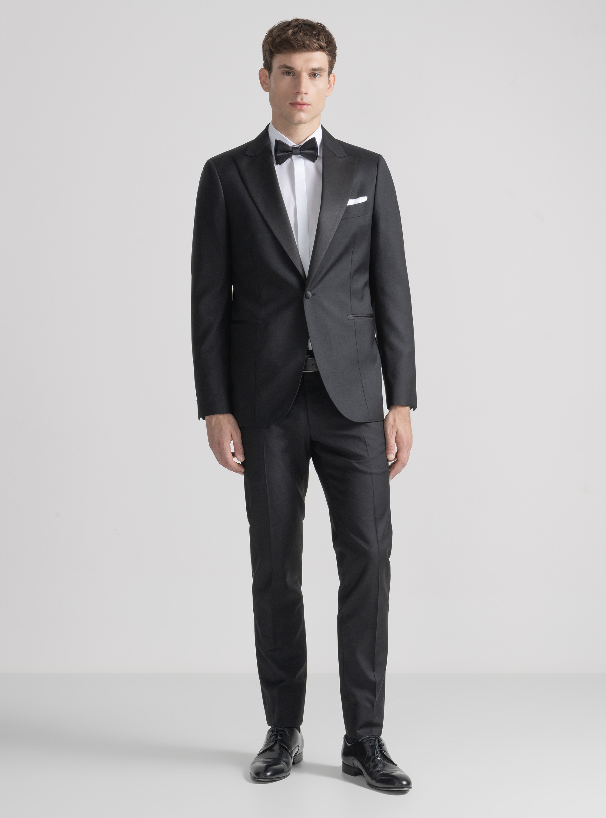 Giacca smoking in lana Vitale Barberis Canonico, NERO