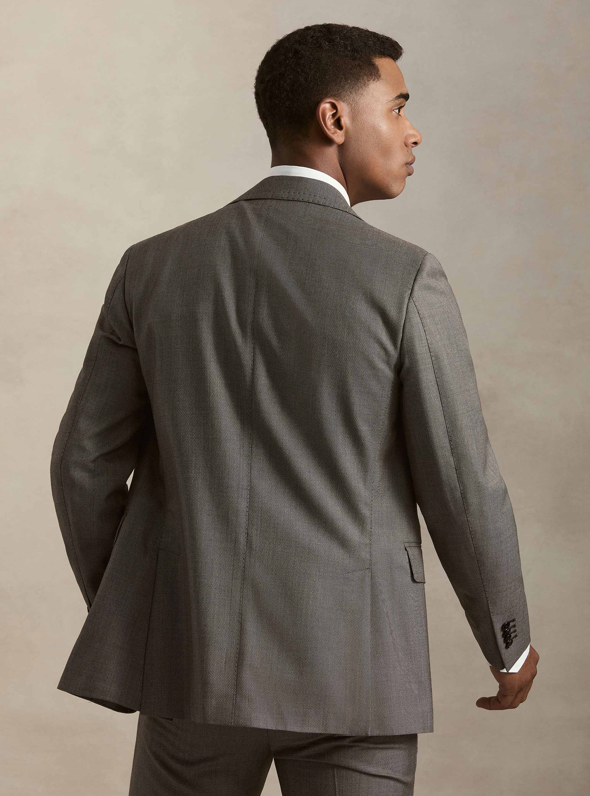 Americana de traje de pura lana ojo de perdiz Vitale Barberis Canonico, MARRONE 0508C