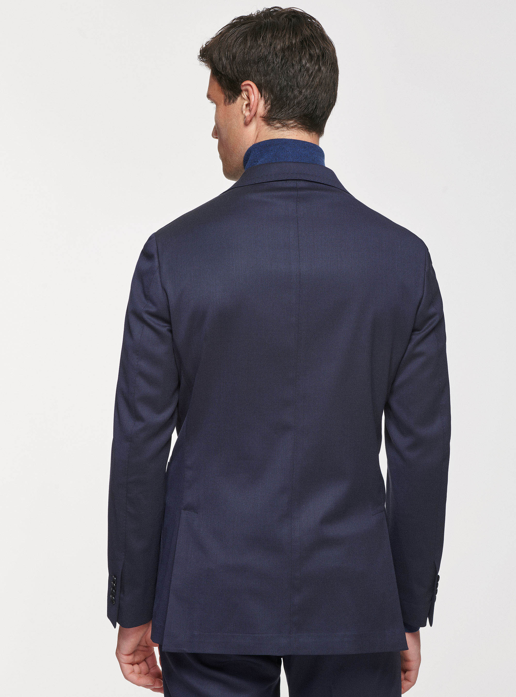 Giacca travel in pura lana stretch, BLU NAVY