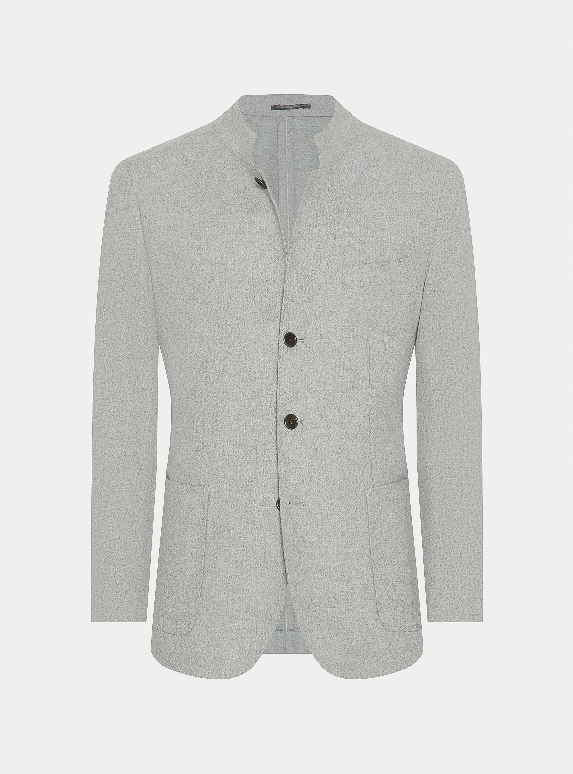 Veste cor&eacute;enne en flanelle de laine l&eacute;ger, ASPHALTE