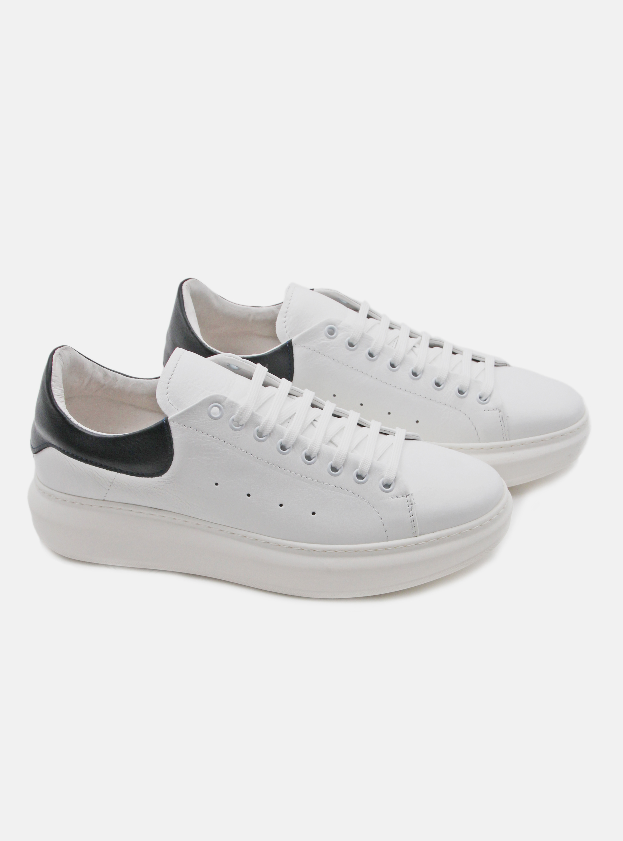 Sneakers in pelle, WHITE 001C