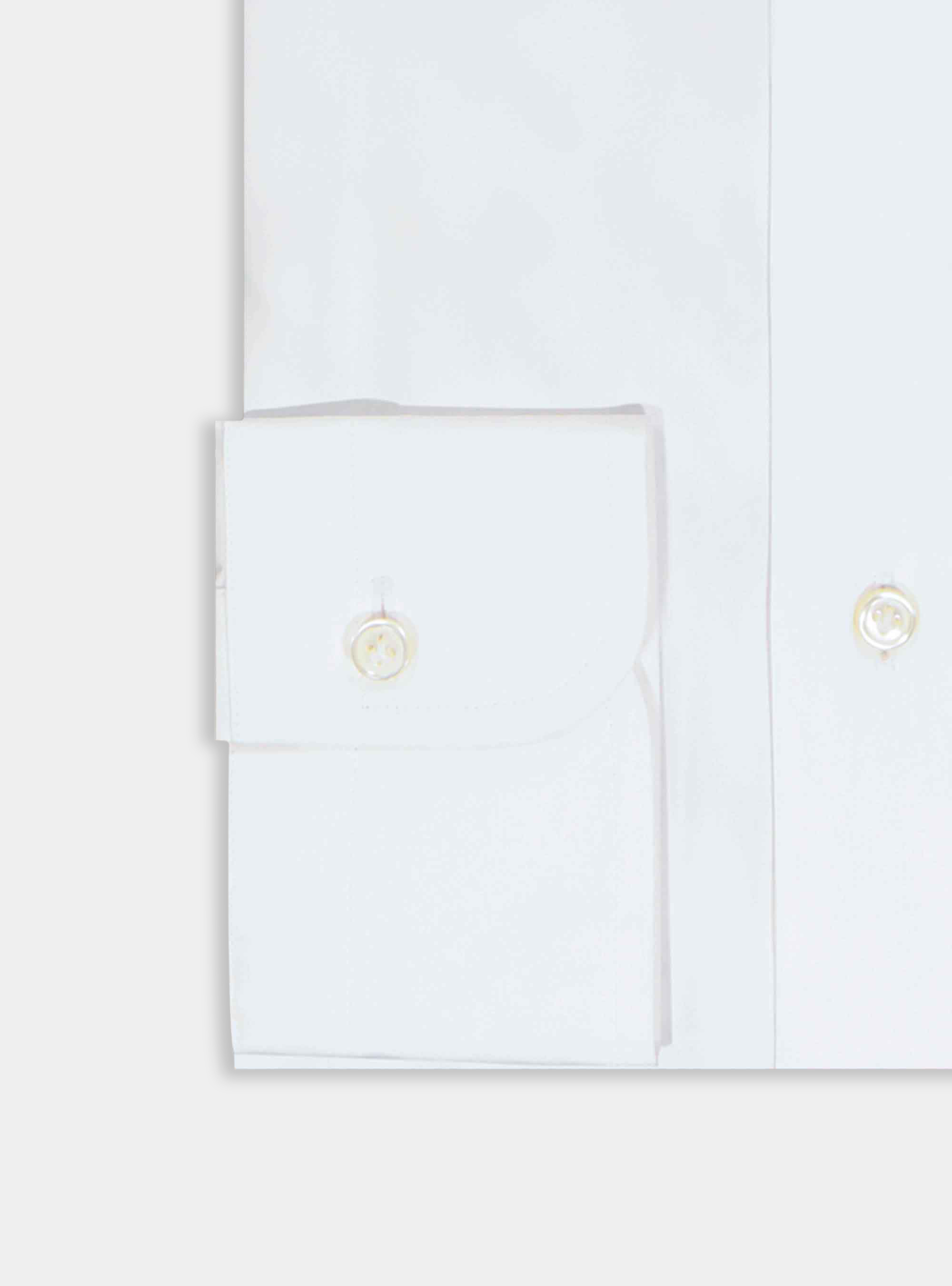 Camicia comfort fit classica in mussola di cotone, BIANCO