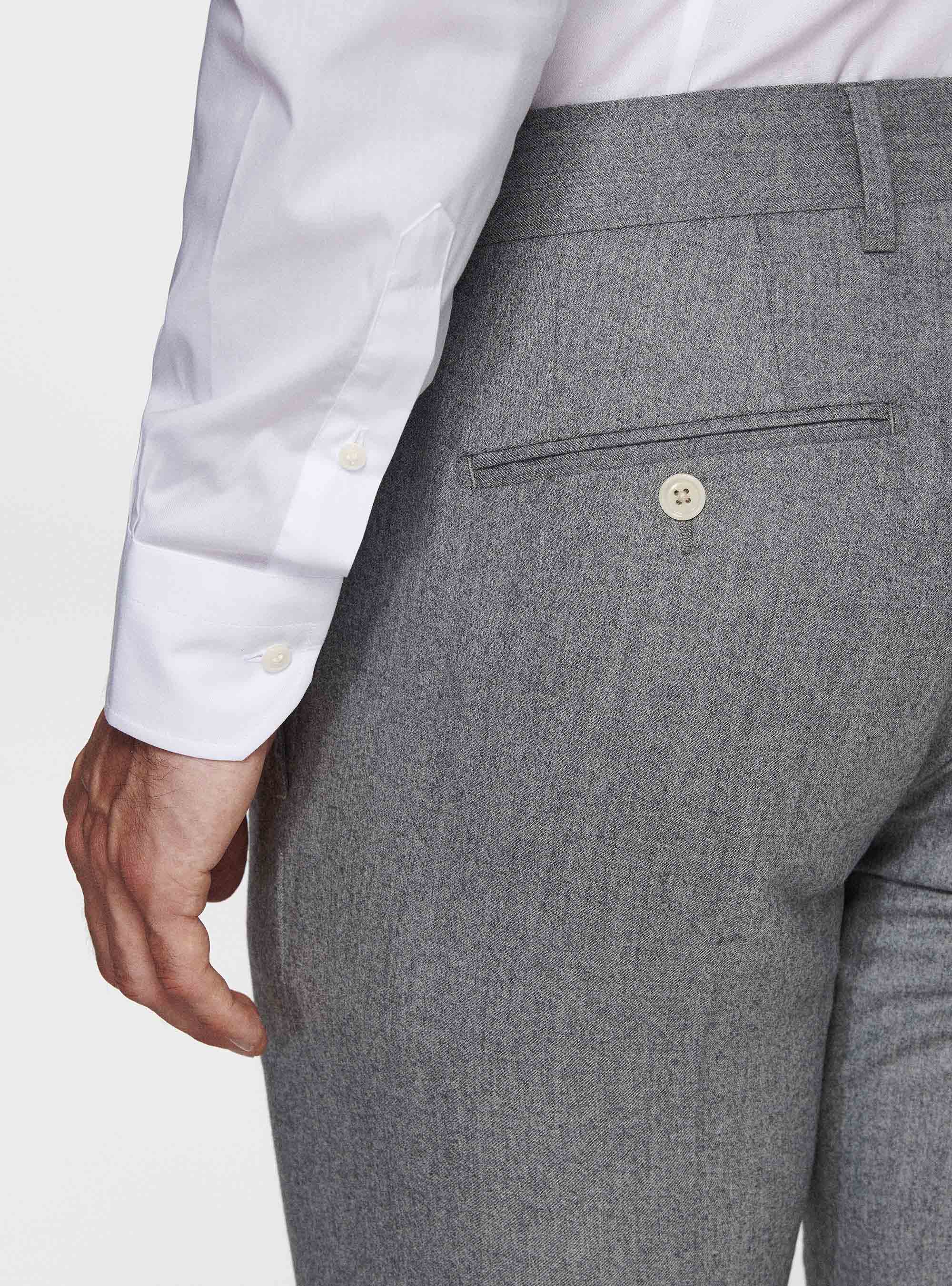 Vitale Barberis Canonico Flanellhose, GRIGIO CHIARO MEL 0150C