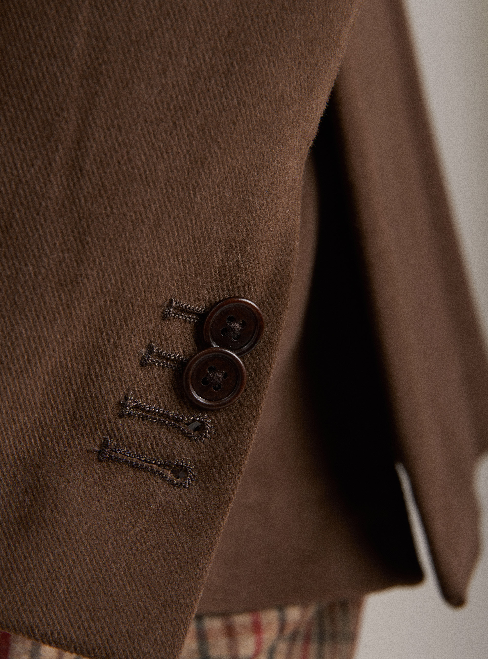 Cotton twill jacket, BROWN