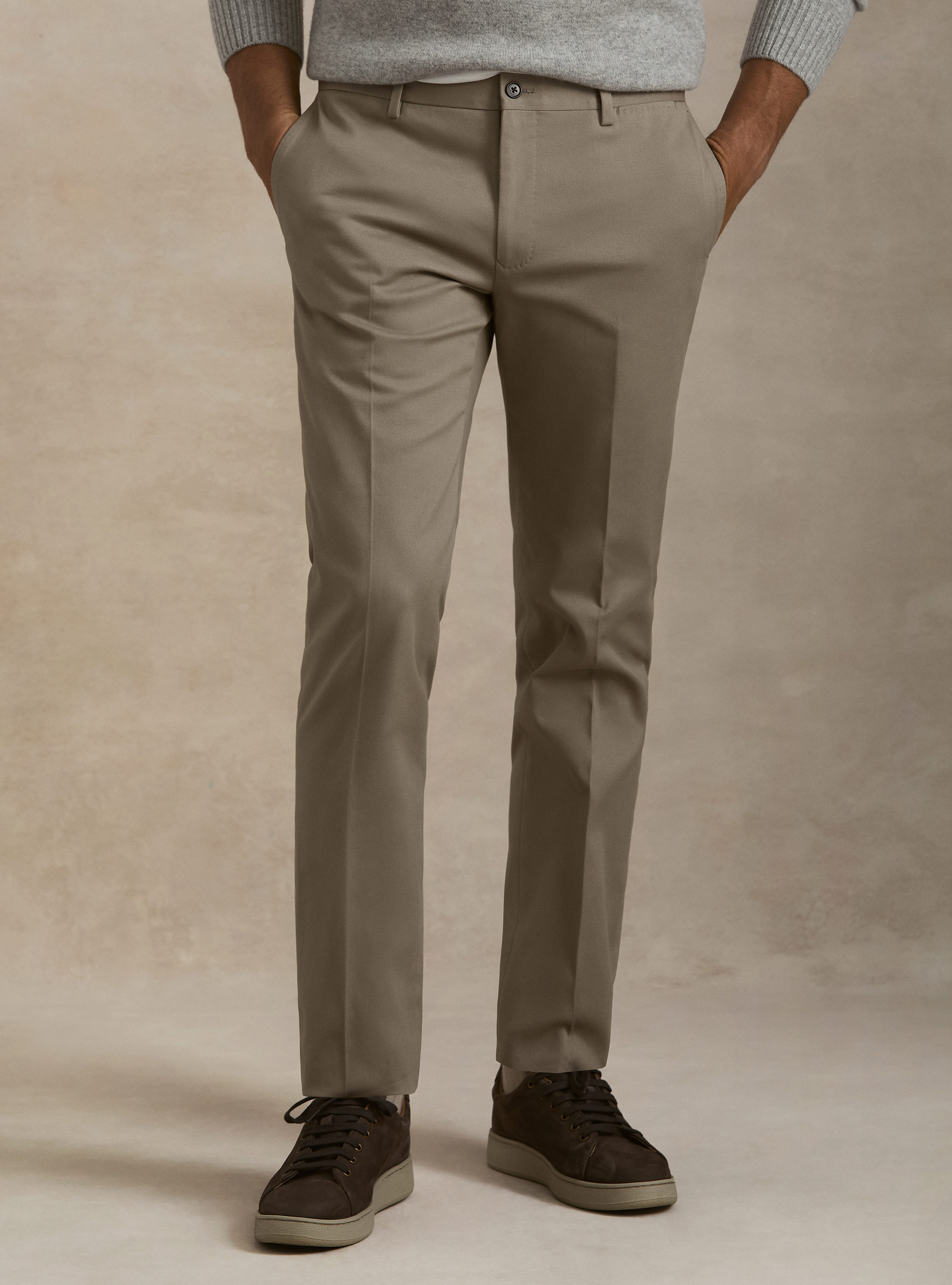 Pantalones de algod&oacute;n esmerilado, FANGO 0568C