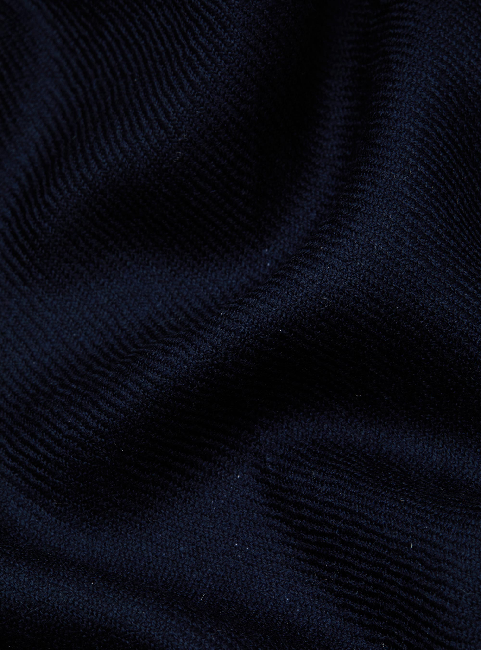 Lightweight embroidered wool scarf, NAVY BLUE