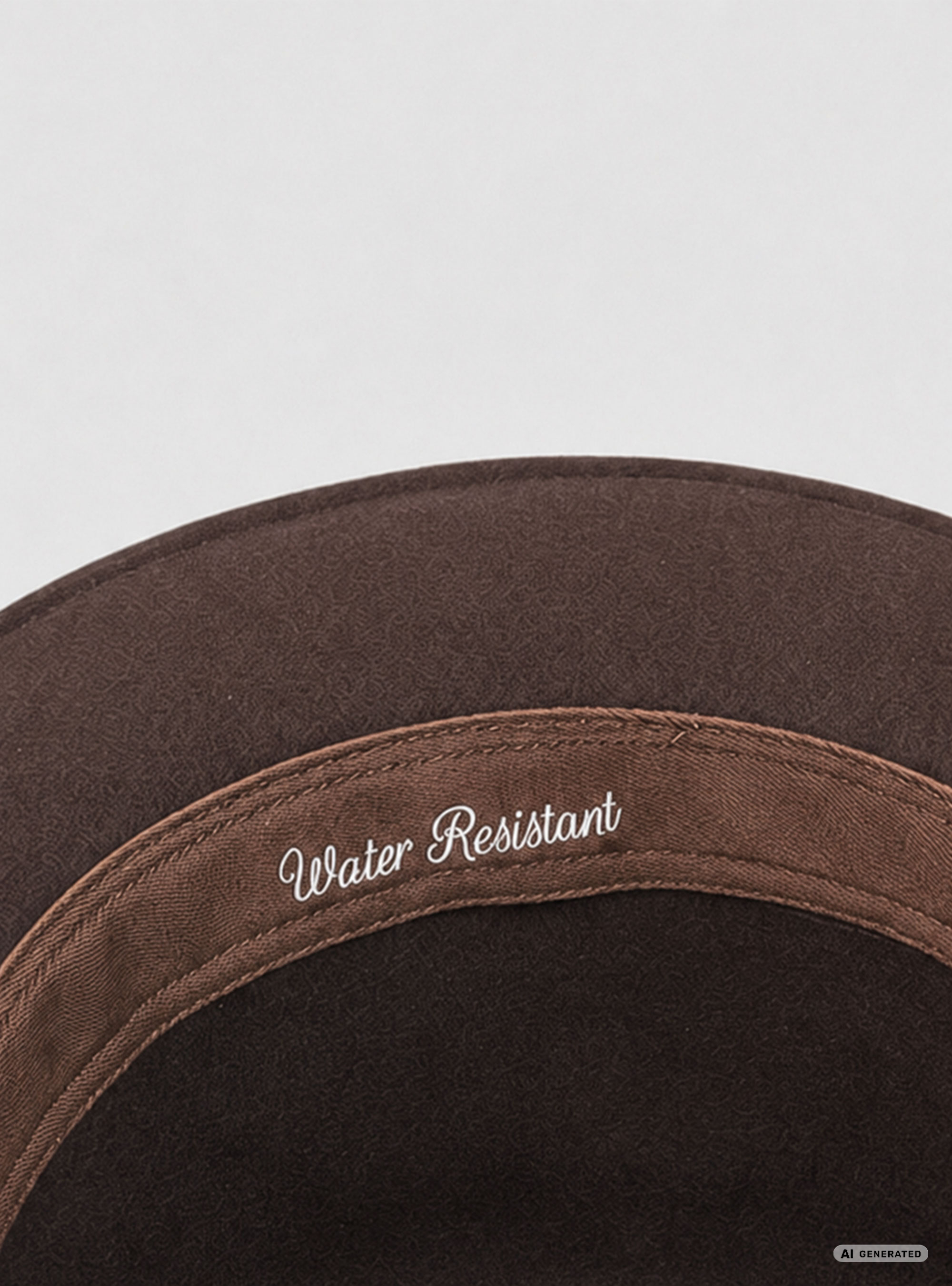 Water-resistant merino wool hat, BROWN