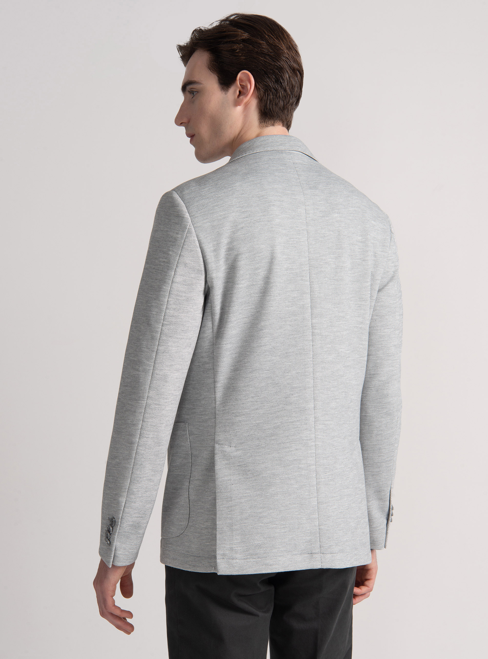 Jersey blazer, GRIGIO MELANGE 0151C