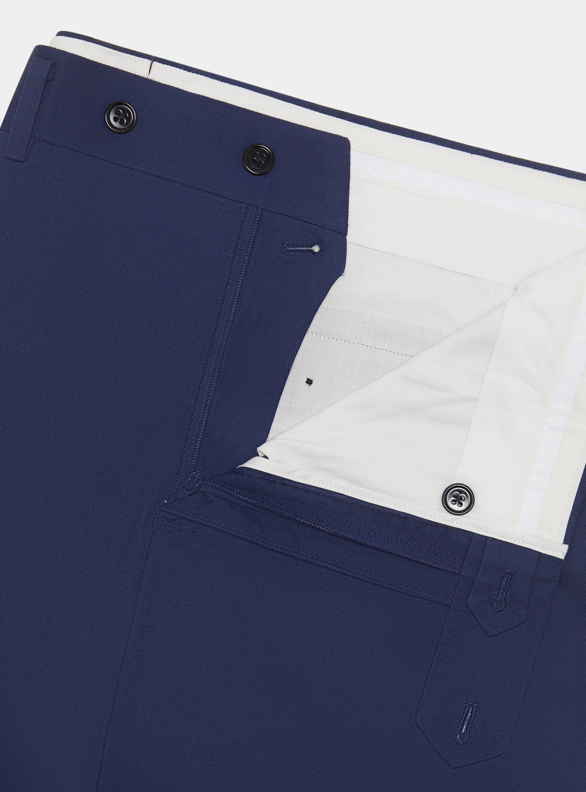 Pantal&oacute;n de traje de algod&oacute;n, AZUL MEDIO