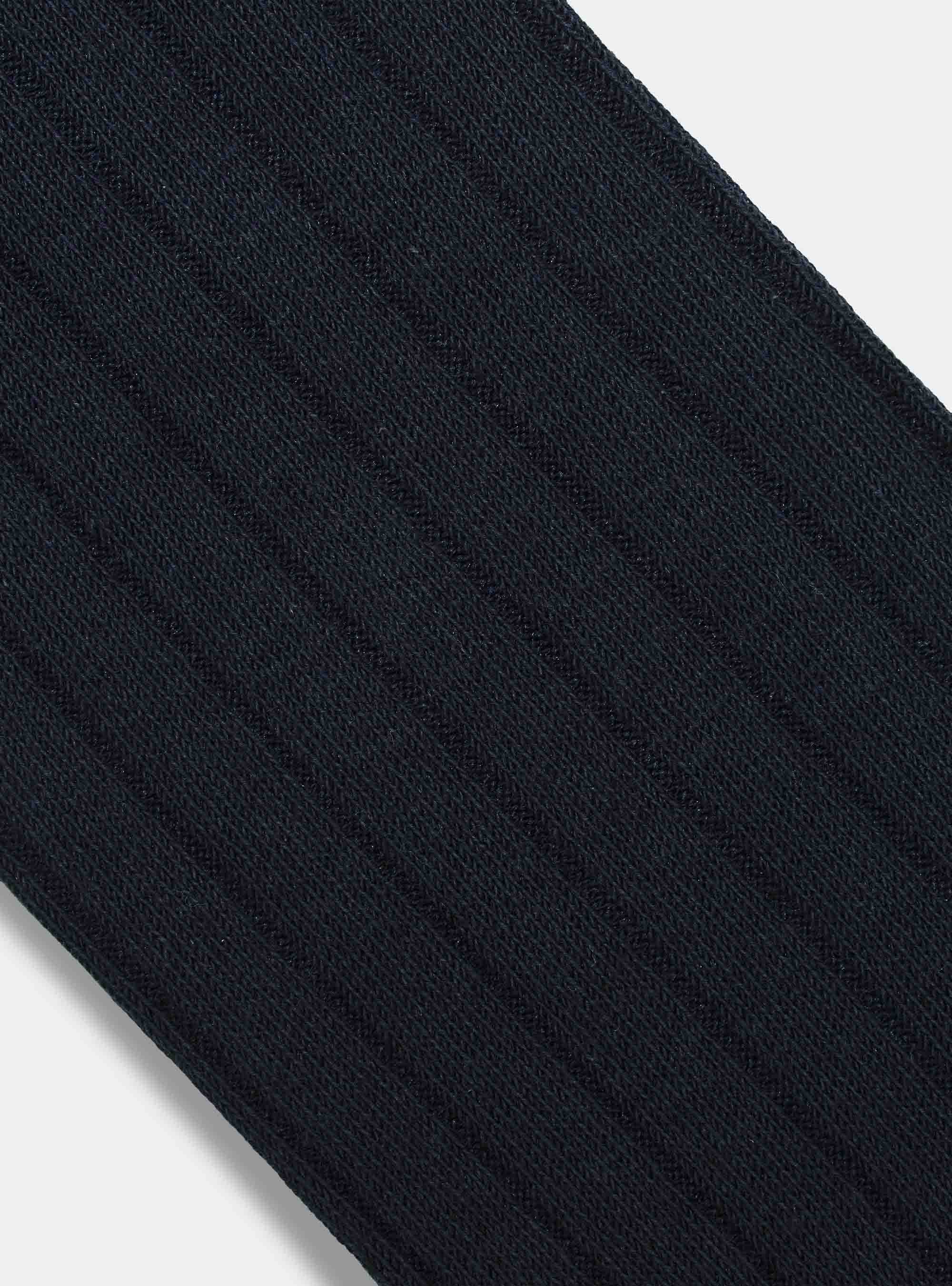 Chaussettes c&ocirc;tel&eacute;es avec broderie, BLEU MARINE