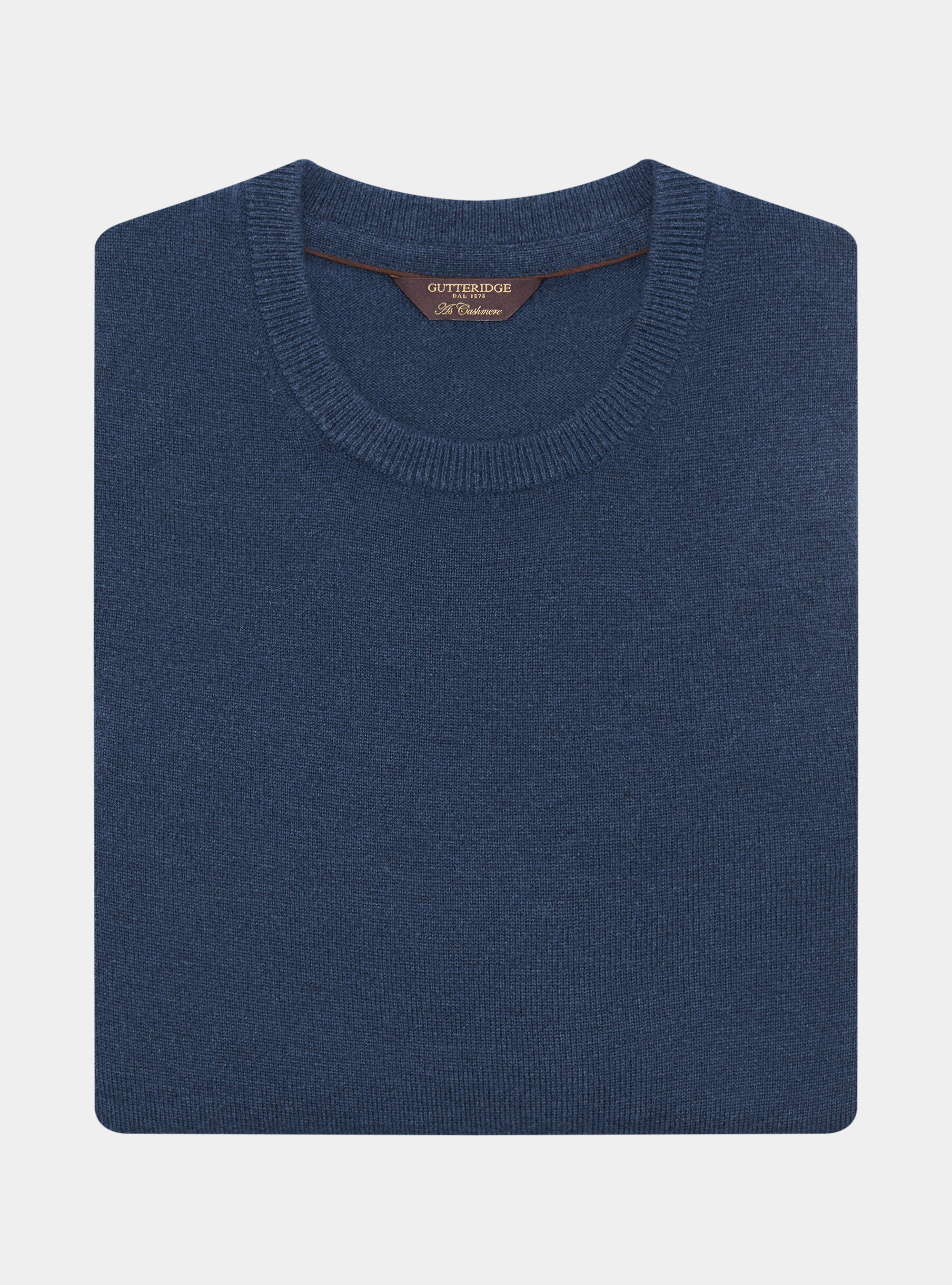 Lambswool and cashmere crew-neck sweater, INK