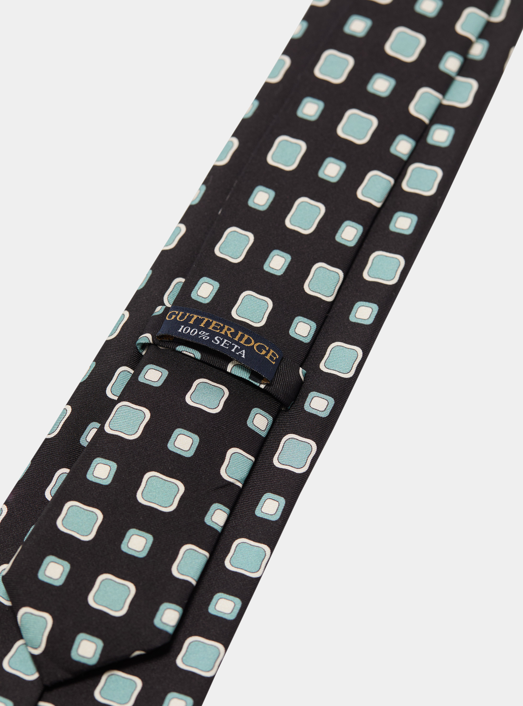 Cravatta in twill di seta a fantasia, BLU NAVY