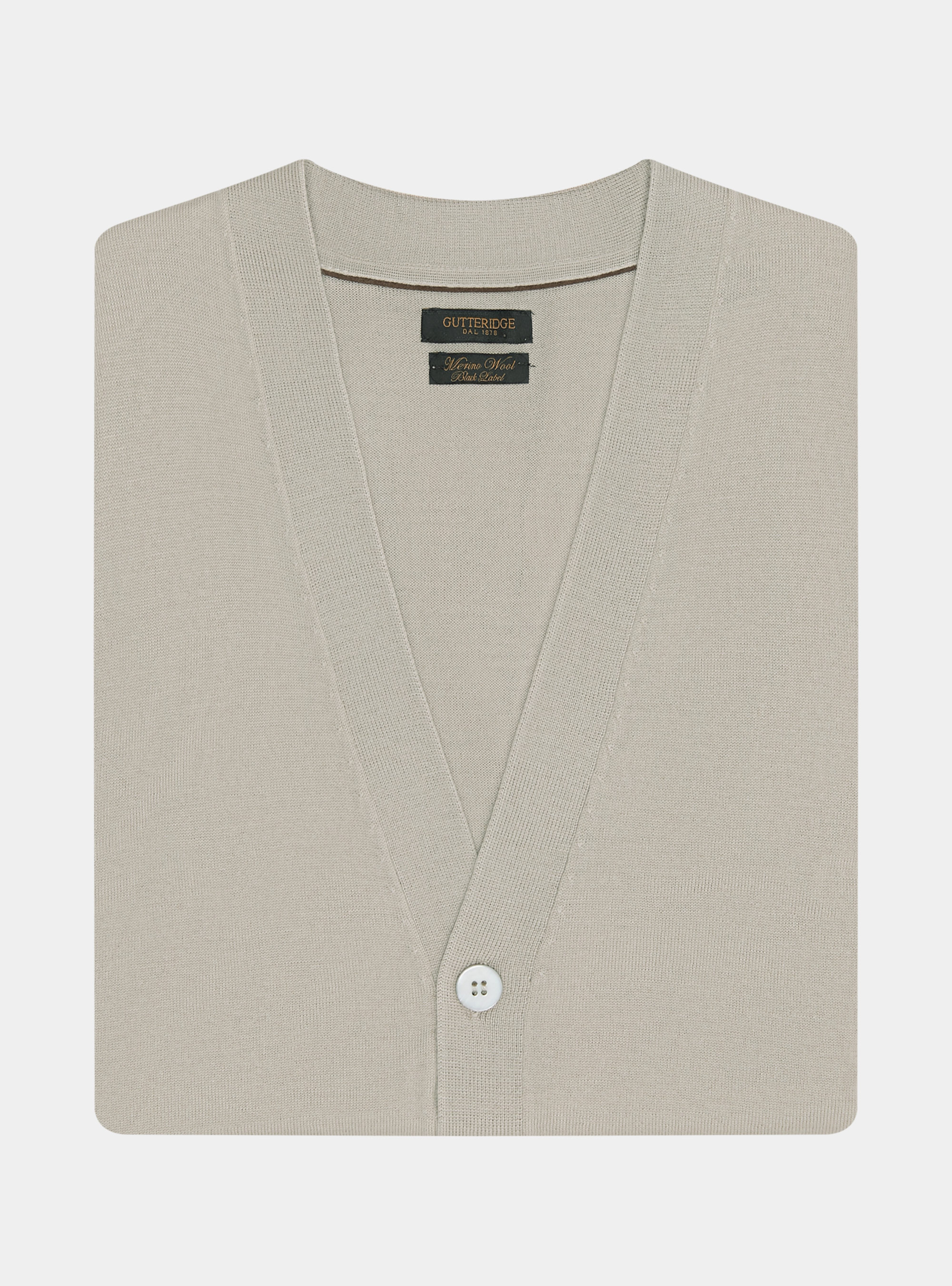 Knitted waistcoat in pure extra-fine merino wool, SAND