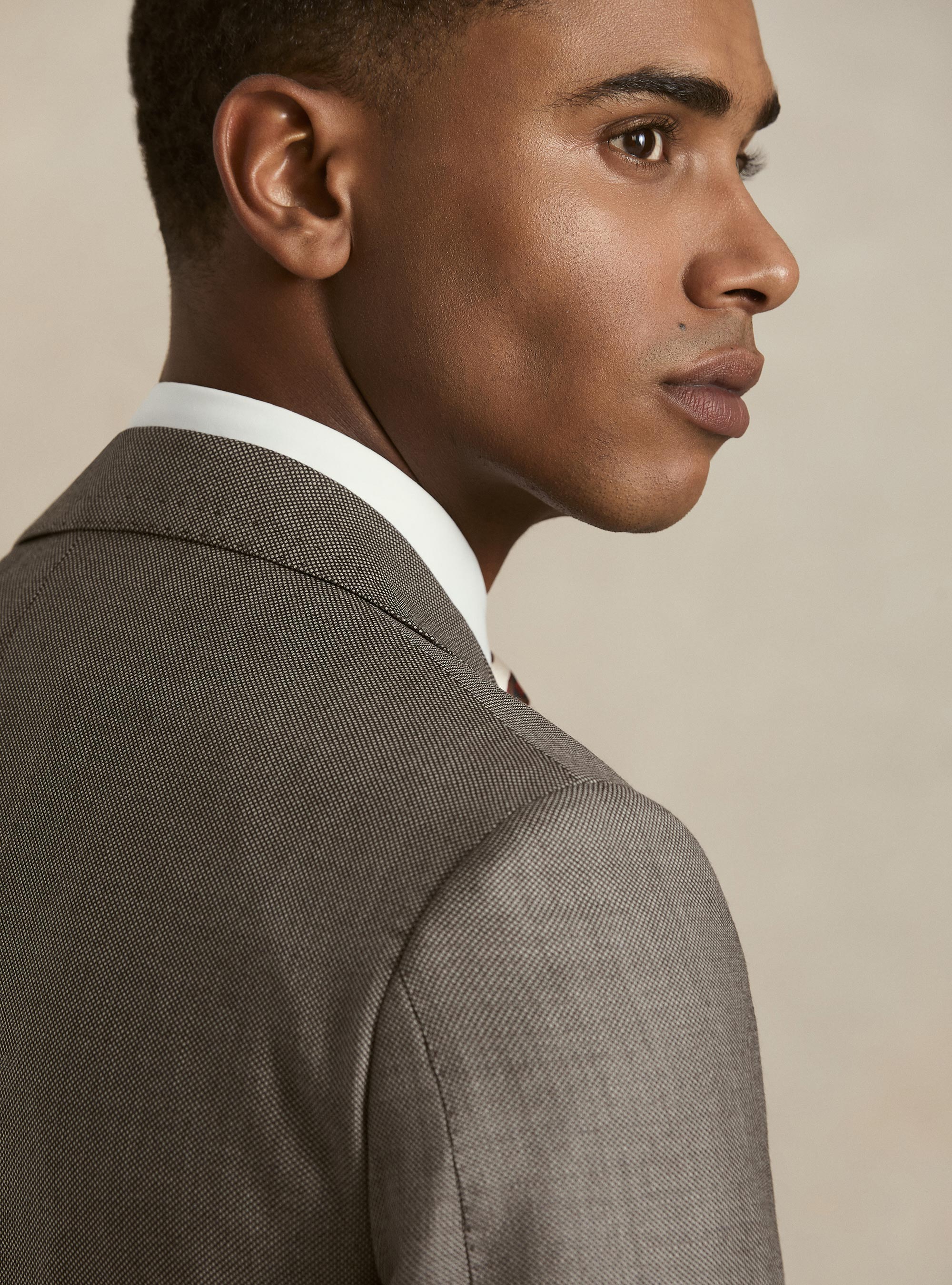 Americana de traje de pura lana ojo de perdiz Vitale Barberis Canonico, MARRONE 0508C