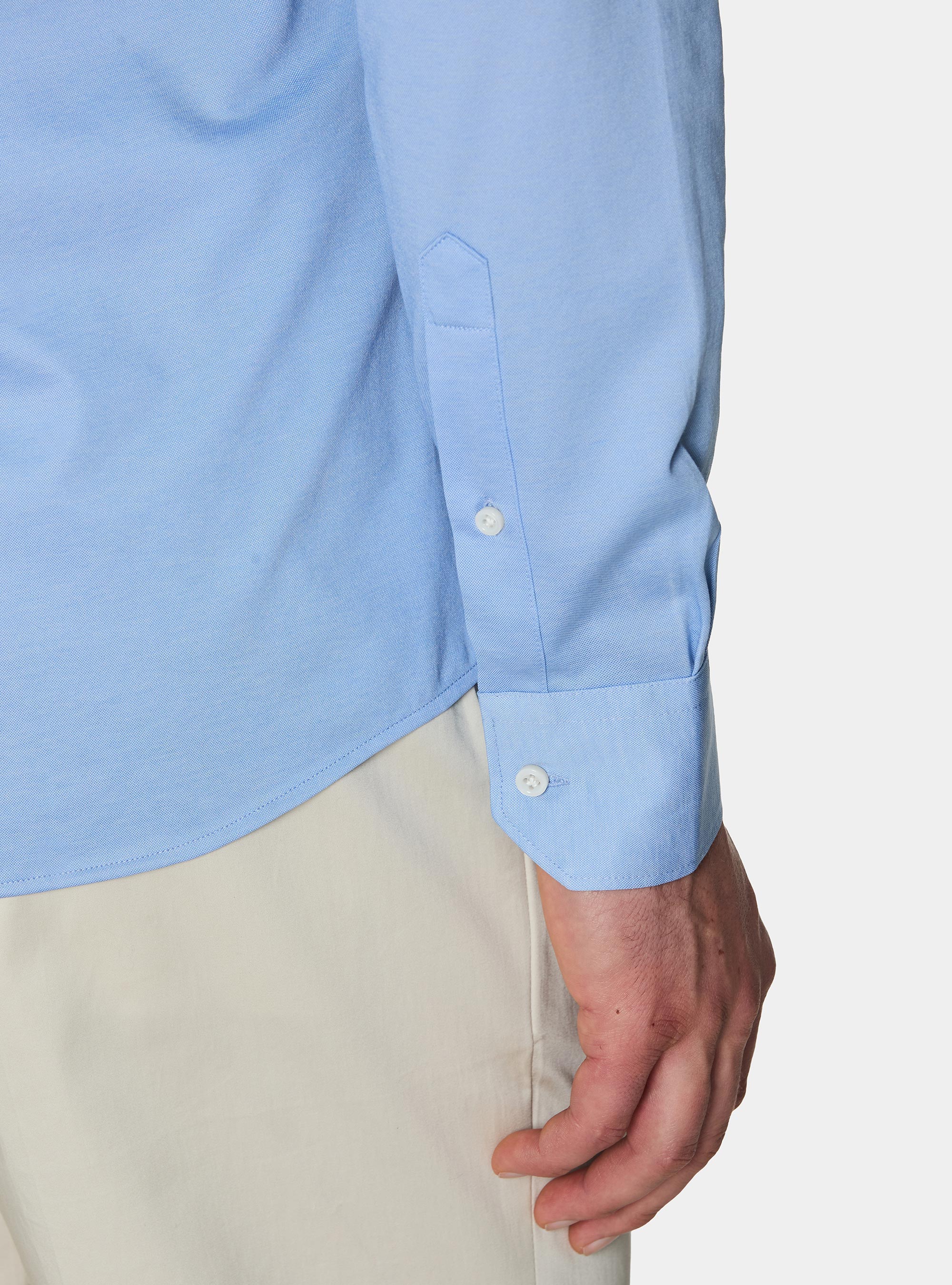 GT01 shirt in cotton blend jersey, LIGHT BLUE