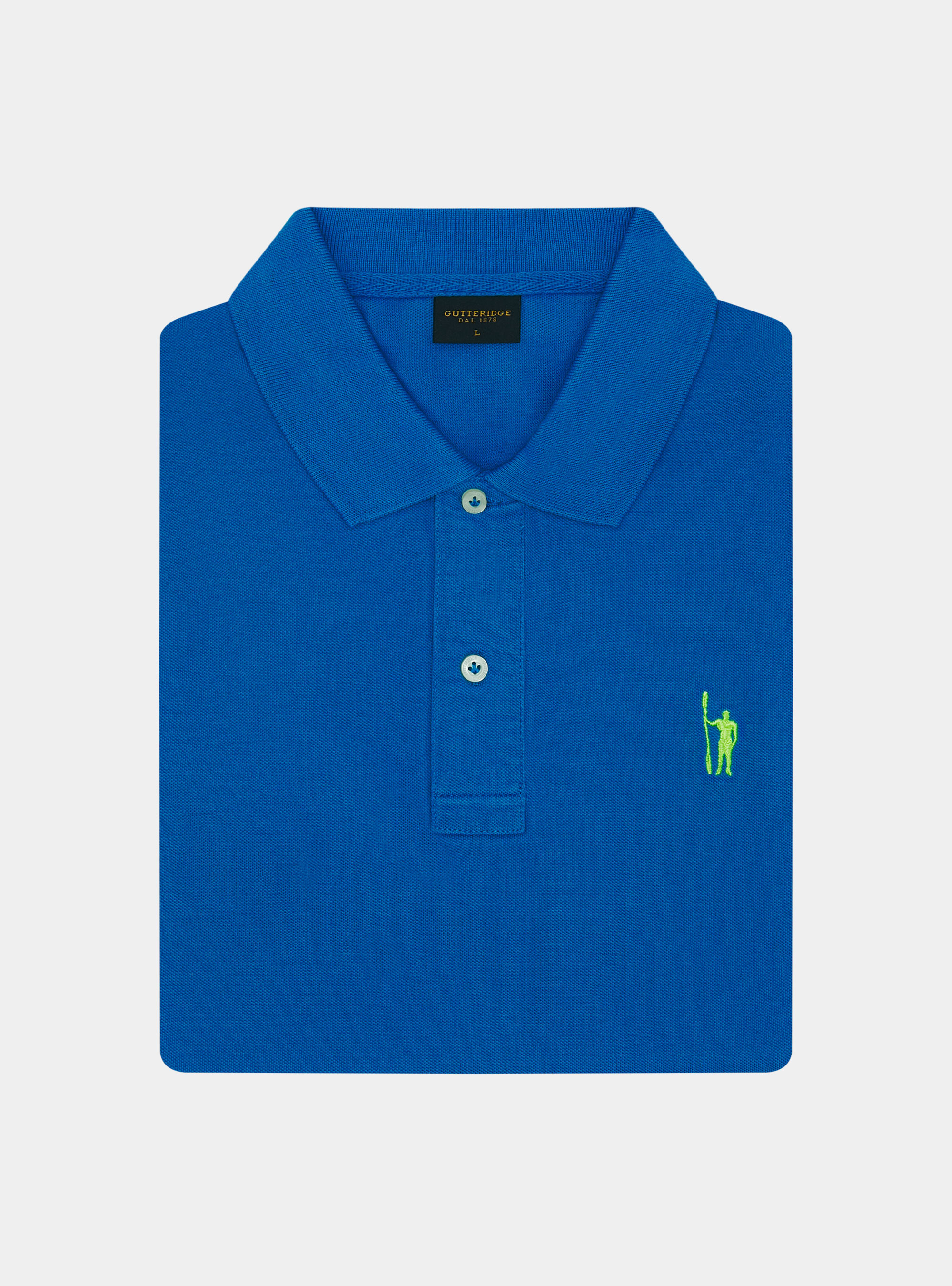 Polo en piqu&eacute; avec broderie, BLEU ROYAL