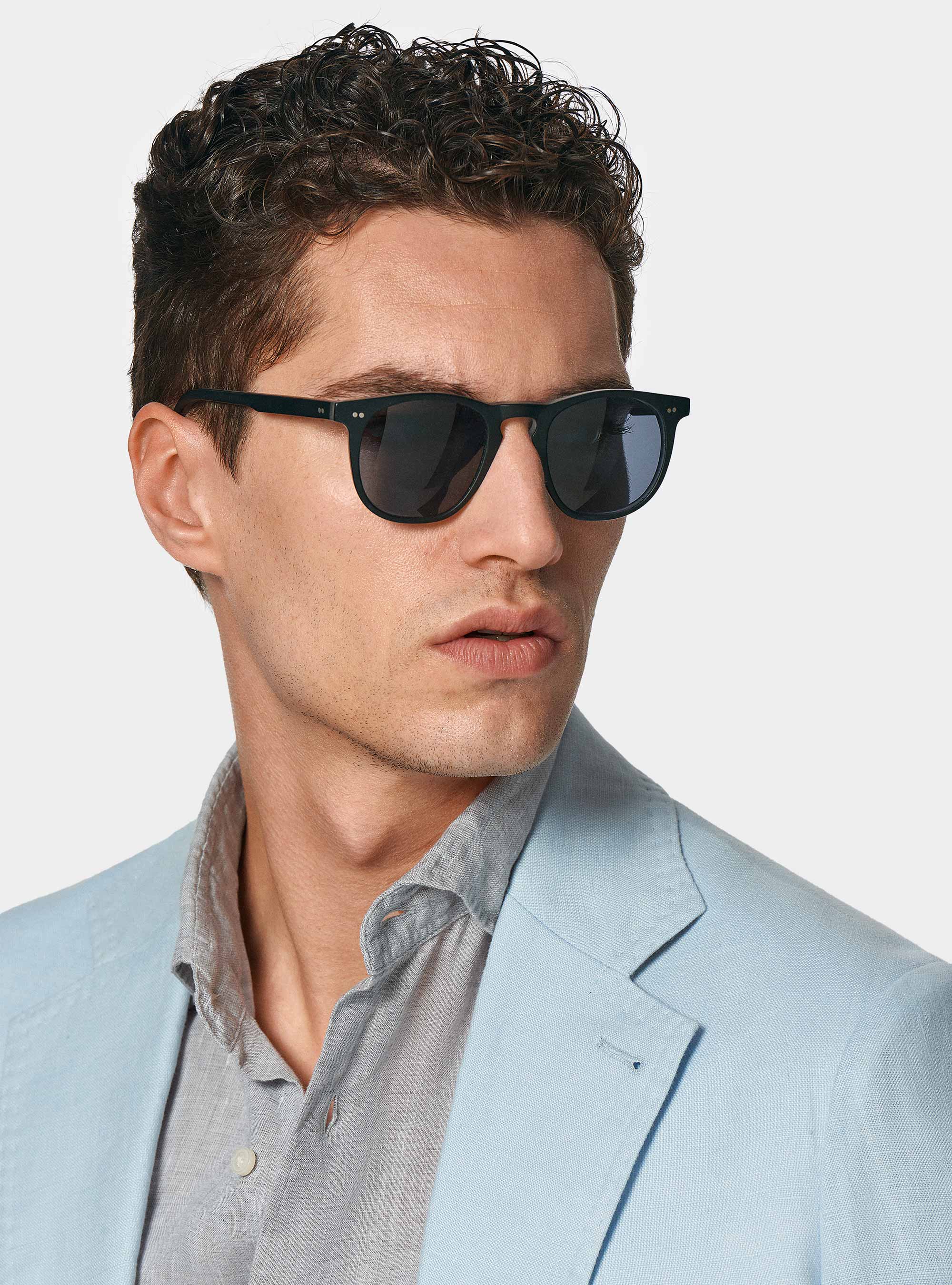 Pure linen suit blazer, LIGHT BLUE