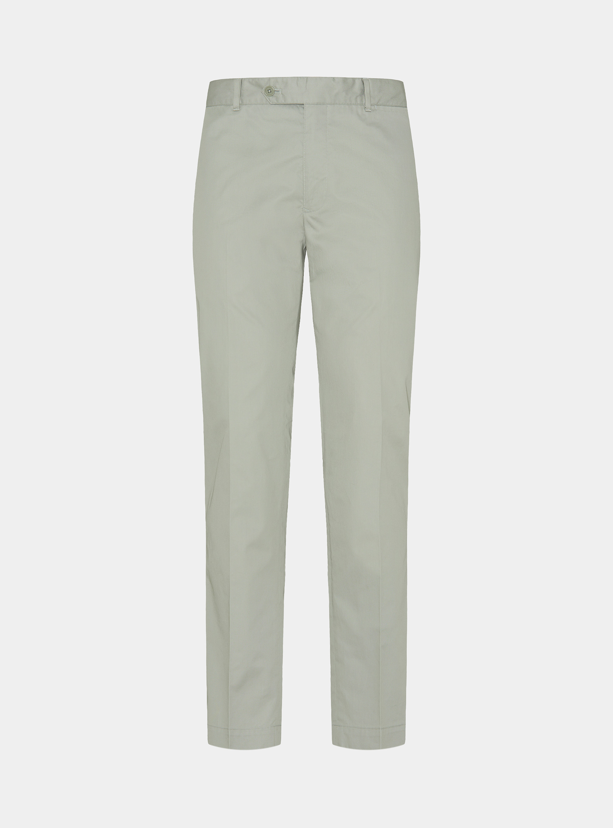 Pantalon chino slim en serg&eacute; l&eacute;ger, VERDE GIADA 0655C