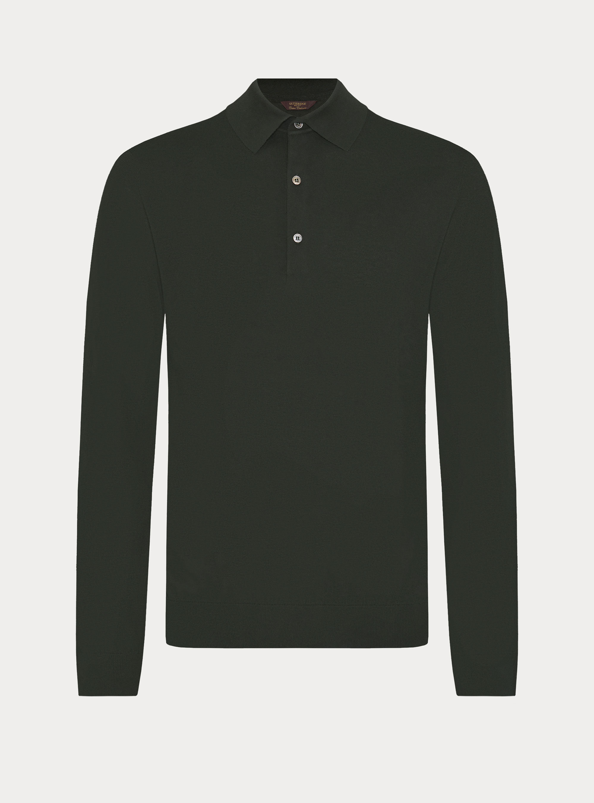 Polo in maglia di cotone e cashmere, MILITARE 0609C