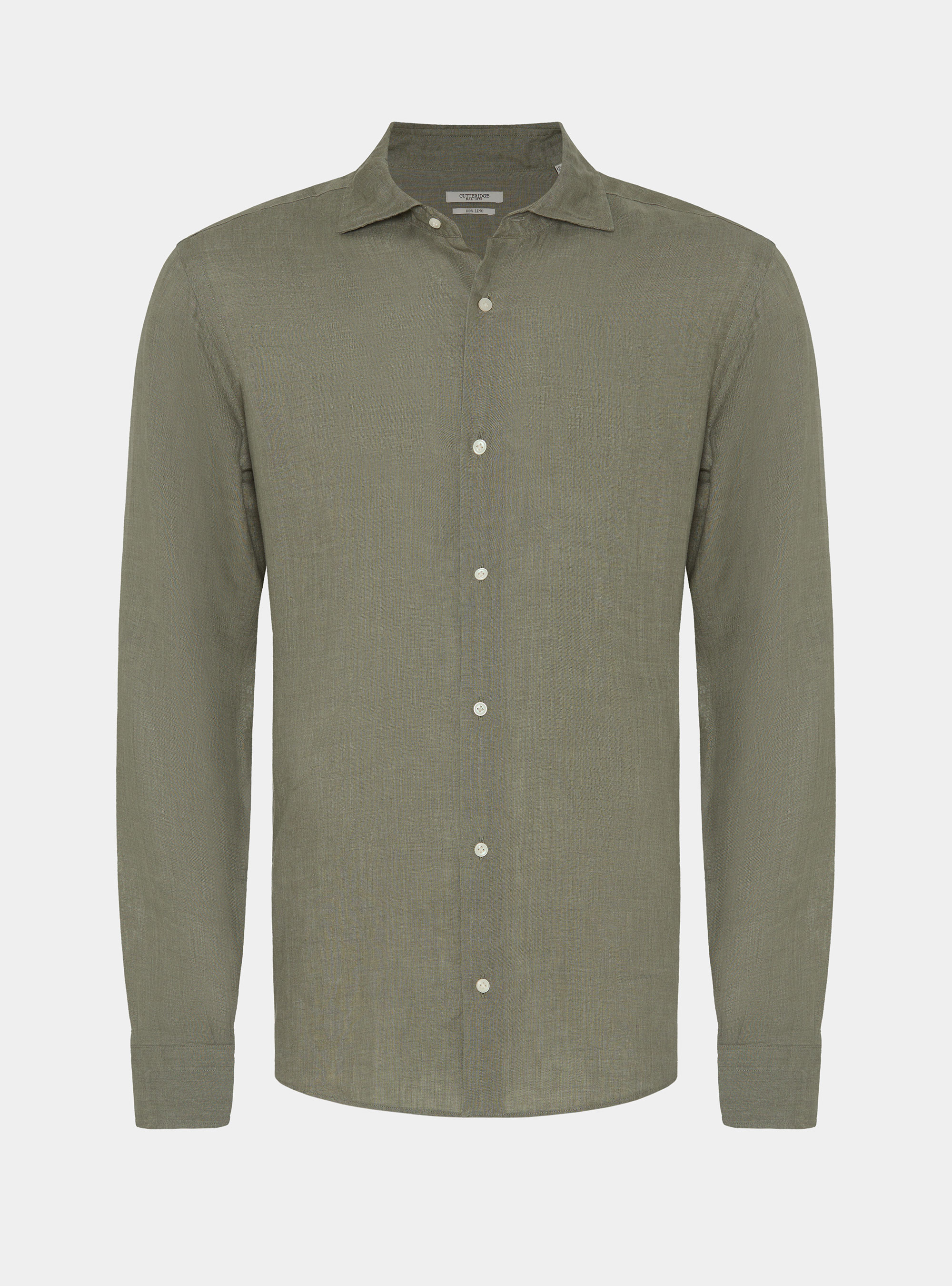 Camicia in puro lino, SALVIA 0602C