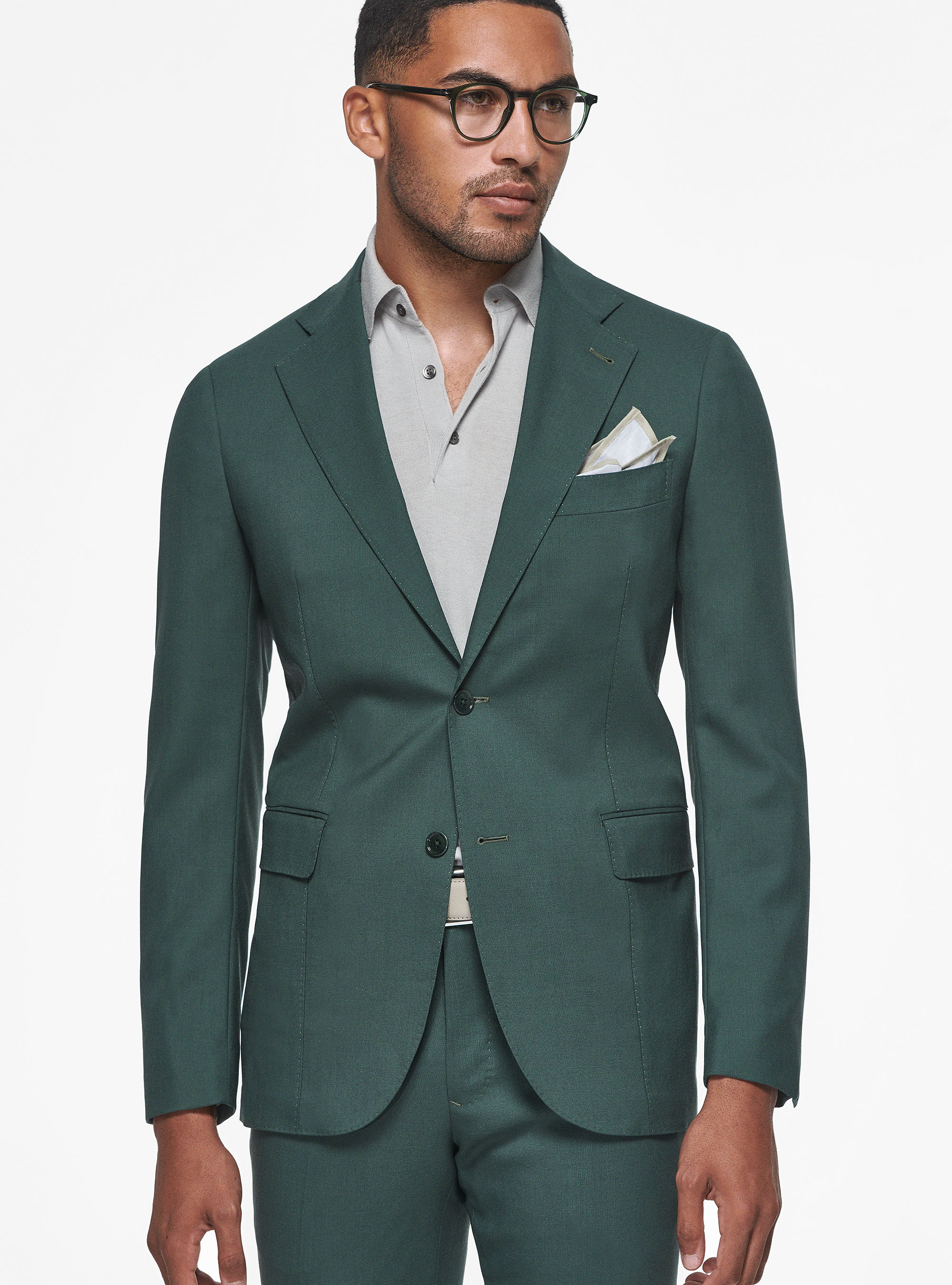 Vitale Barberis Canonico pure wool blazer, GREEN