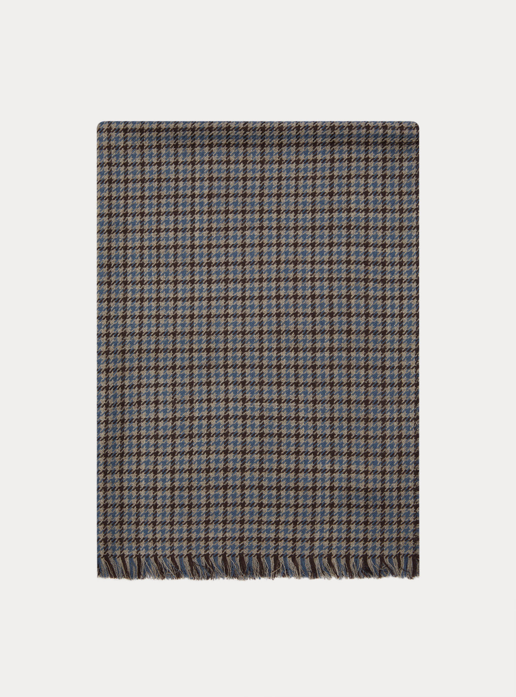 Lightweight patterned wool scarf, MARRONE 0508C