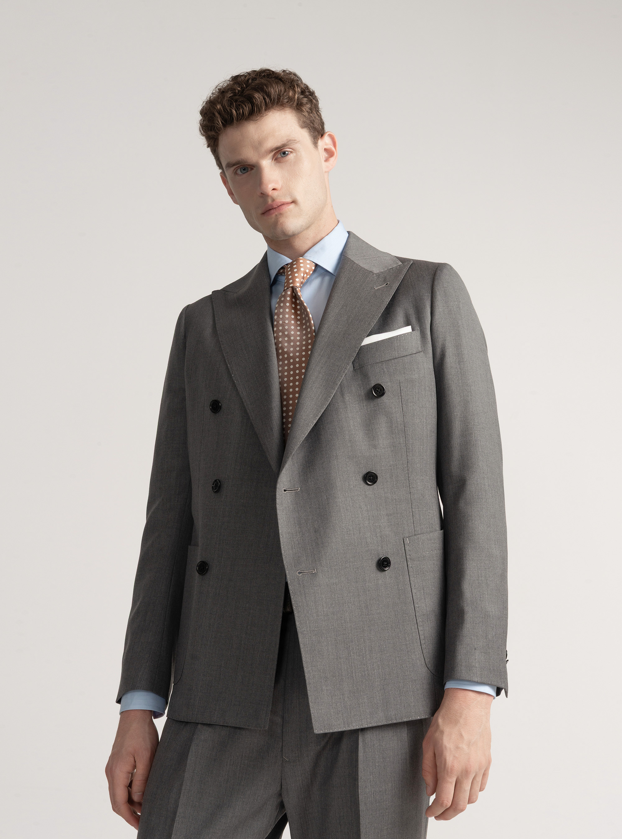 Giacca per abito in lana Reda superfine 110's, GRIGIO CHIARO