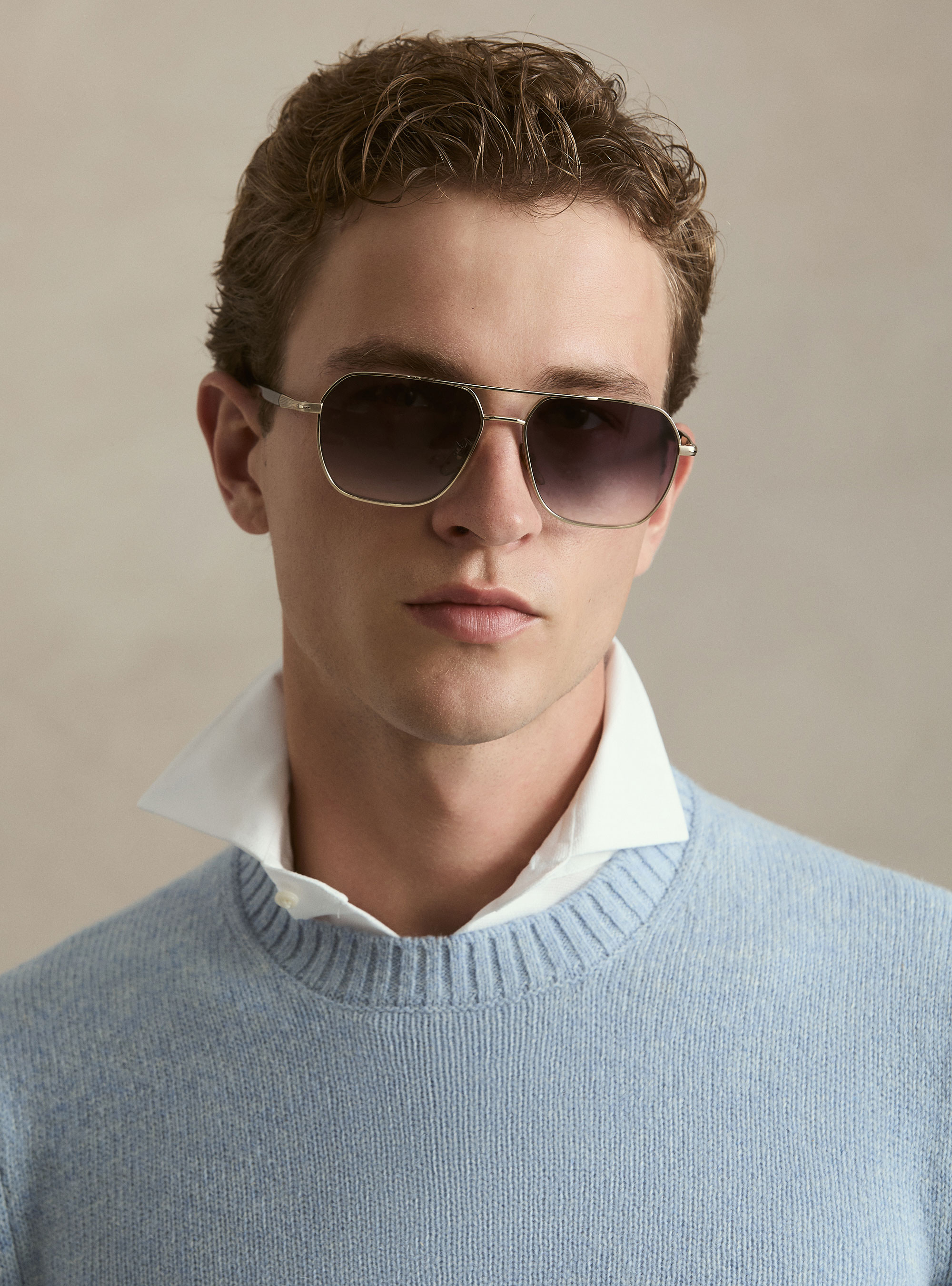 Rundhalspullover aus reiner Shetlandwolle, AZZURRO POLVERE 0283C