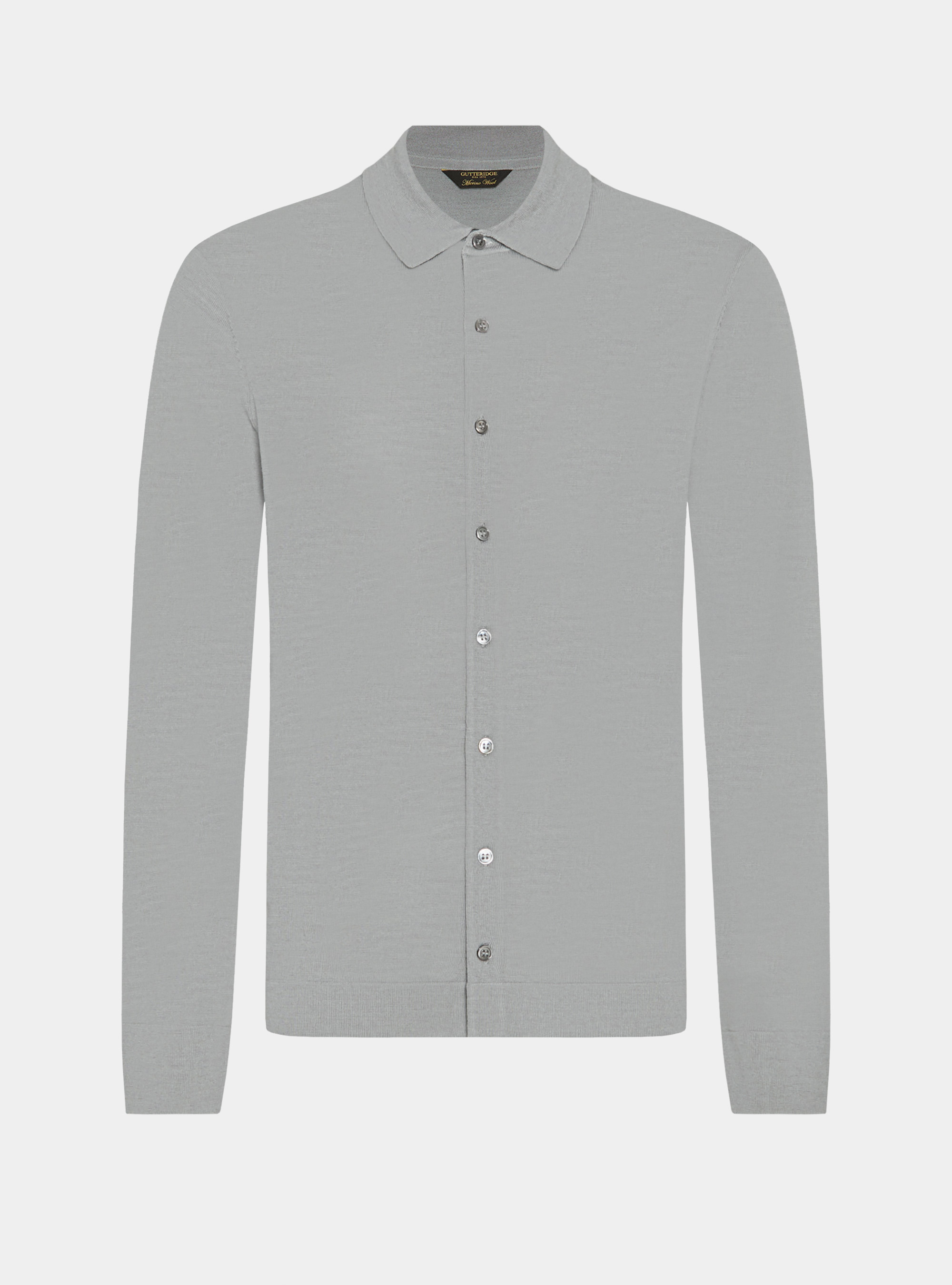 Polohemd aus extrafeiner Merinowolle, GRIGIO 0120C