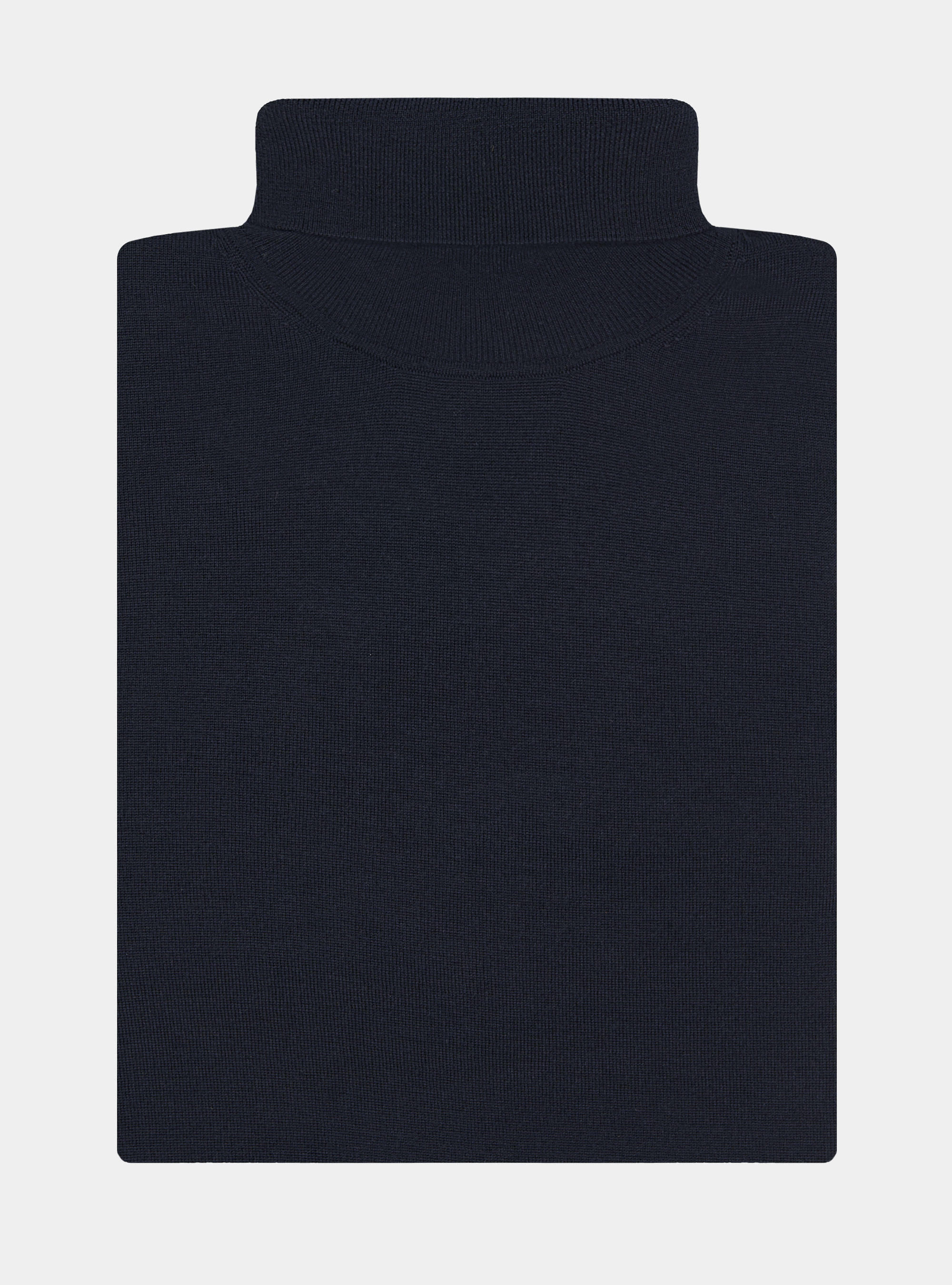 Turtleneck in pure extra-fine merino wool, NAVY BLUE