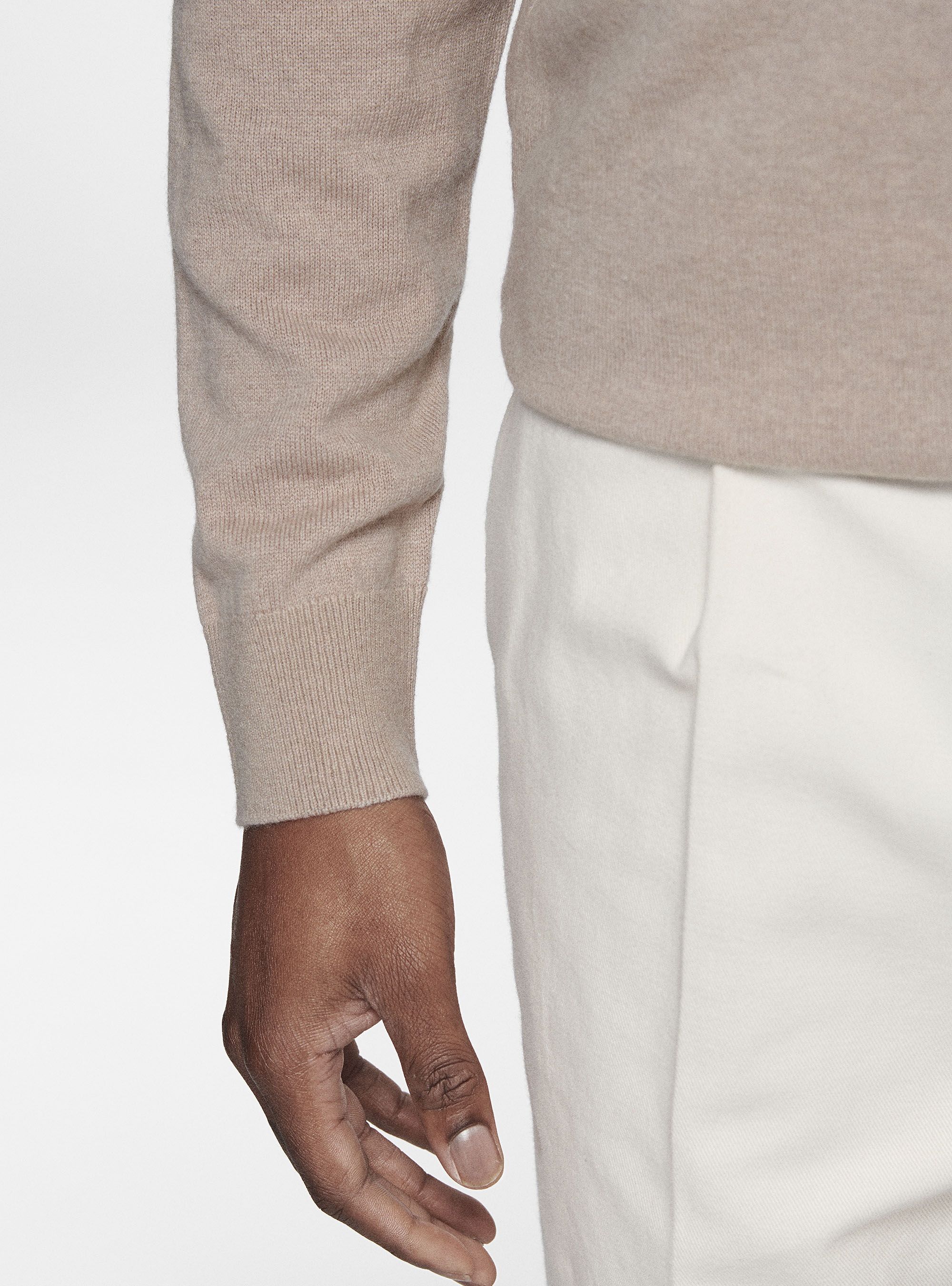 Cashmere turtleneck, ECRU
