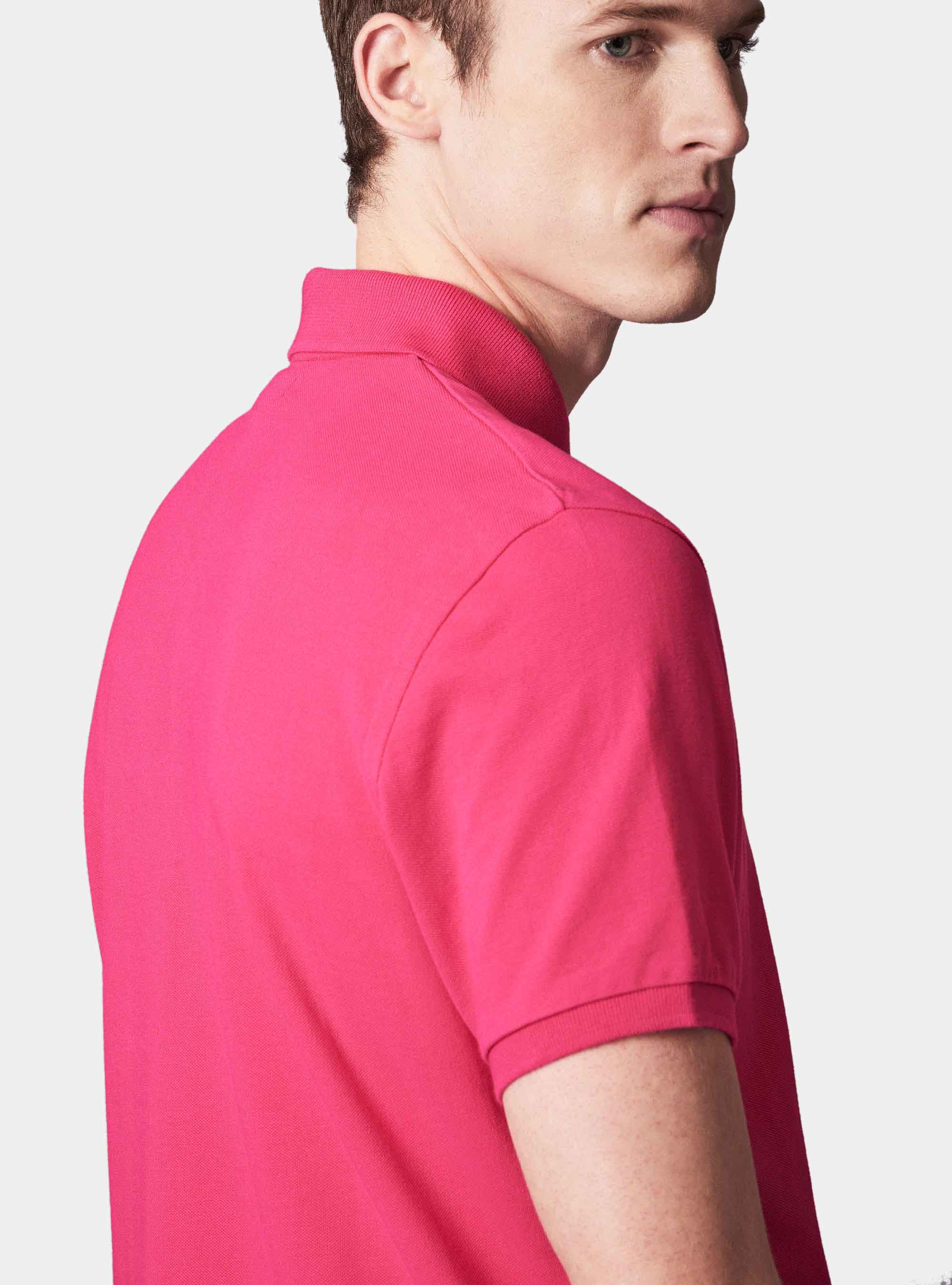 Polo basique en piqu&eacute;, FUSHIA