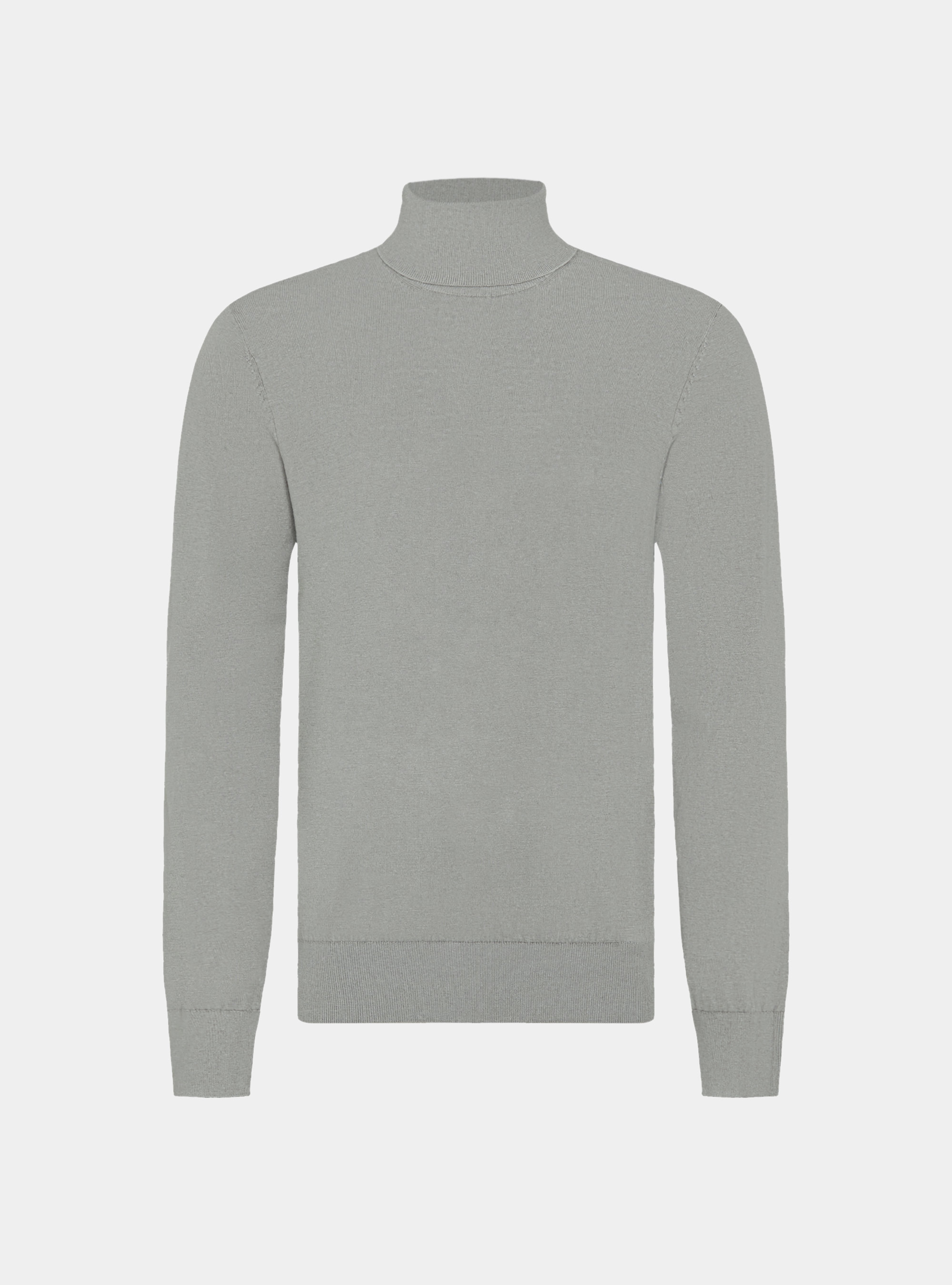 Dolcevita in cotone seta e cashmere, GRIGIO CHIARO