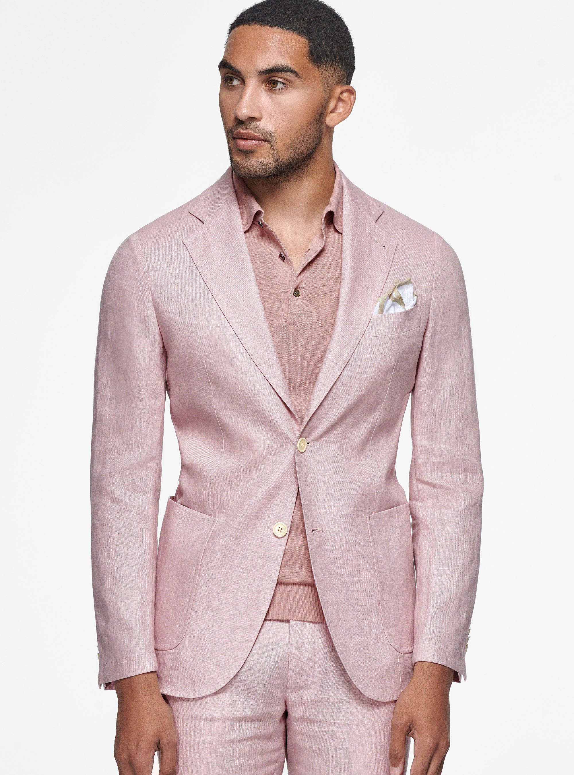 Veste en pur lin, 0441C ROSA SCURO