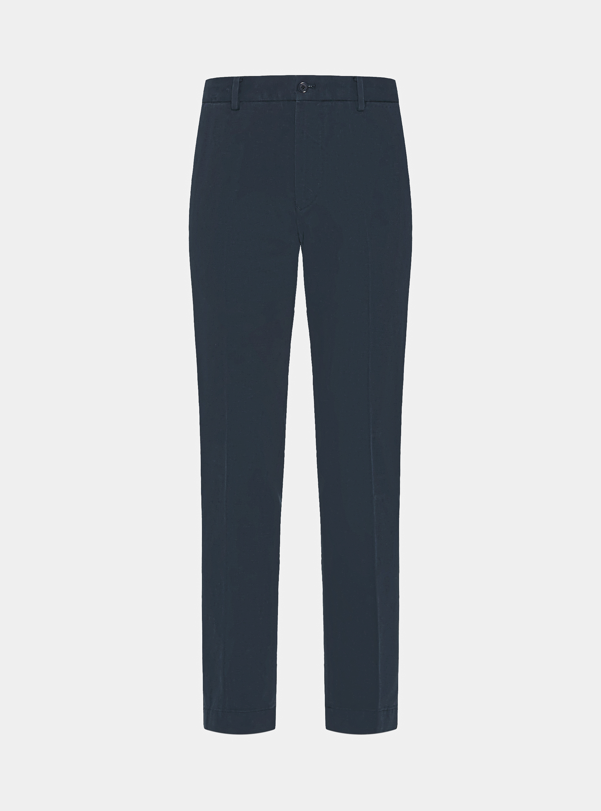 Pantaloni in twill di cotone e cashmere, BLU NAVY