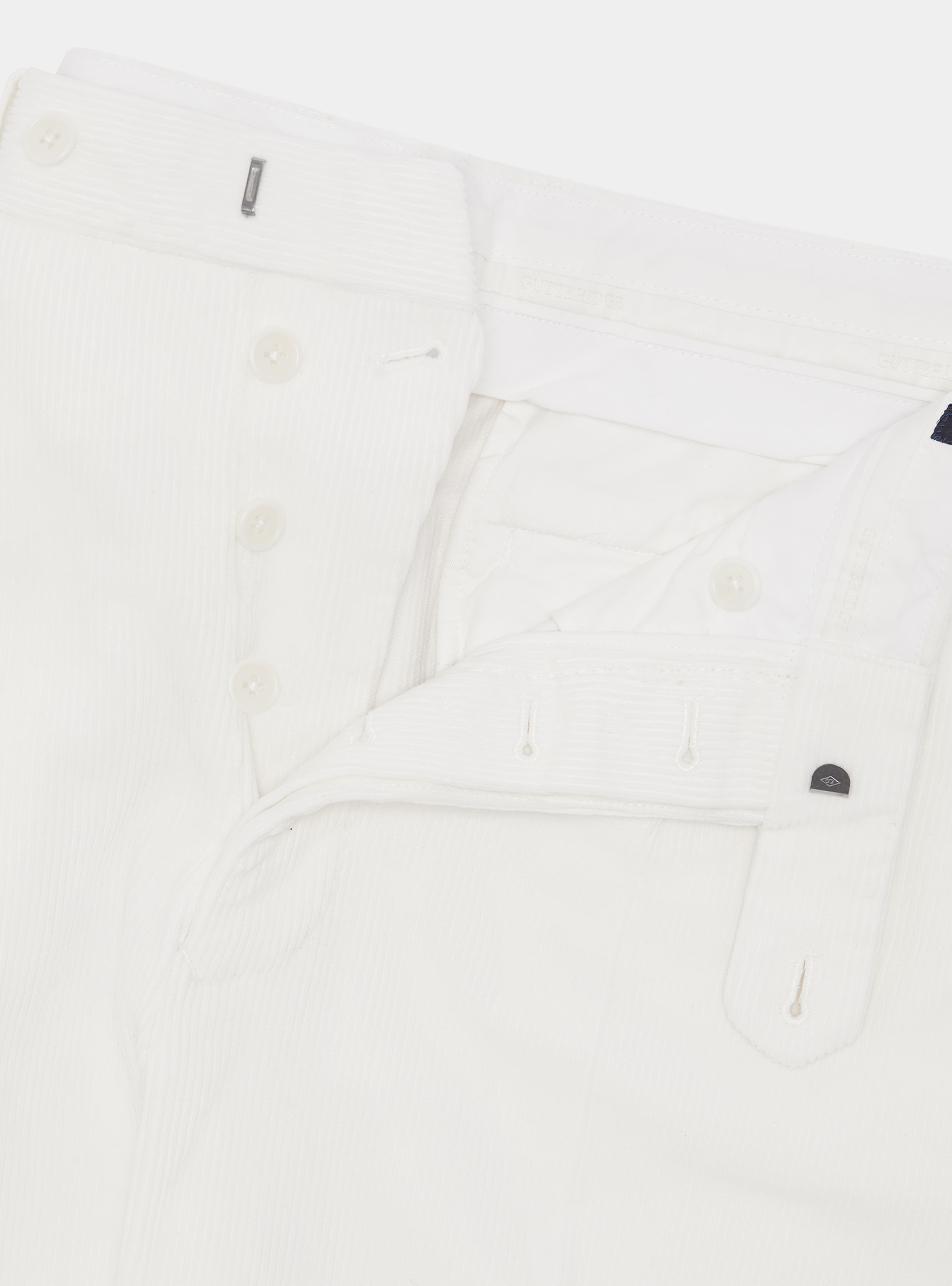 Samthose mit Abn&auml;hern und Gummiband, BIANCO 0099C