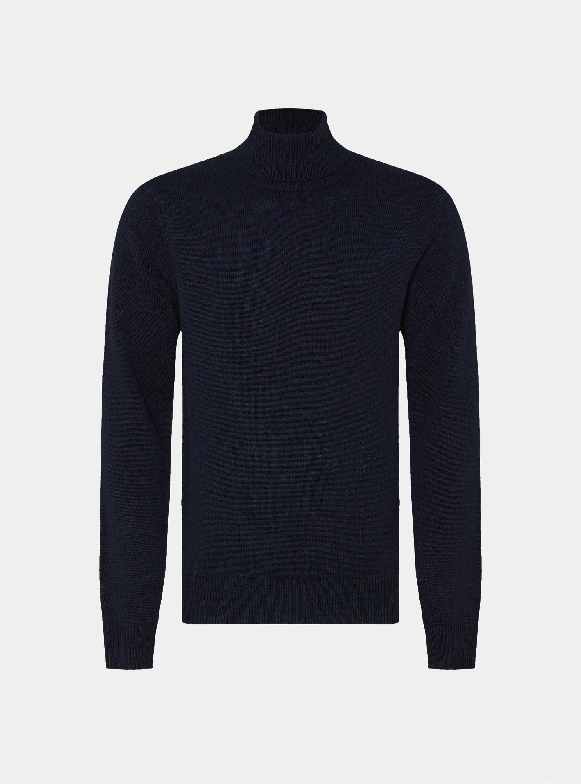 Rollkragenpullover aus Merinowolle, NAVY 0218C