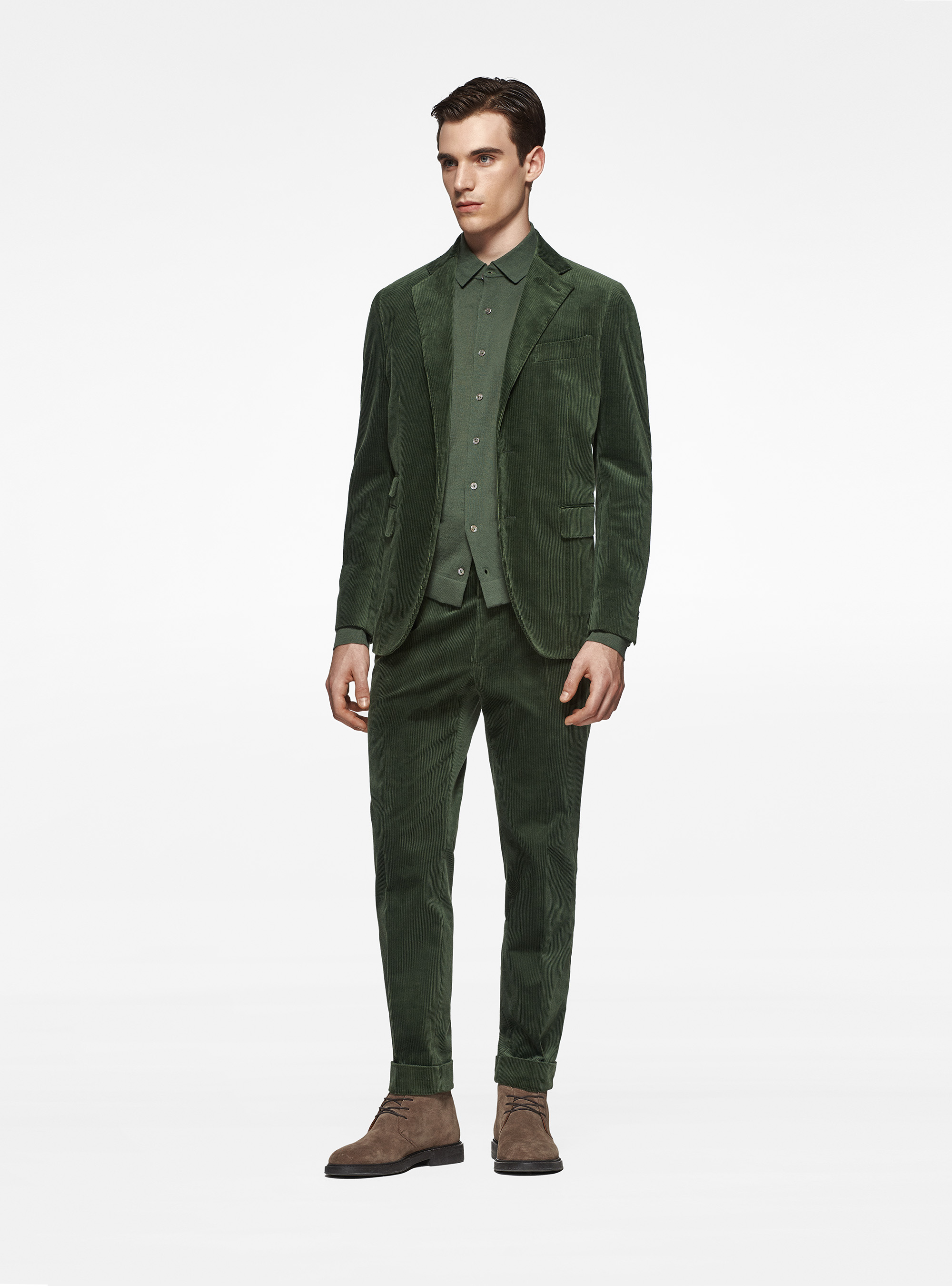 Duca Visconti di Modrone corduroy blazer, GREEN