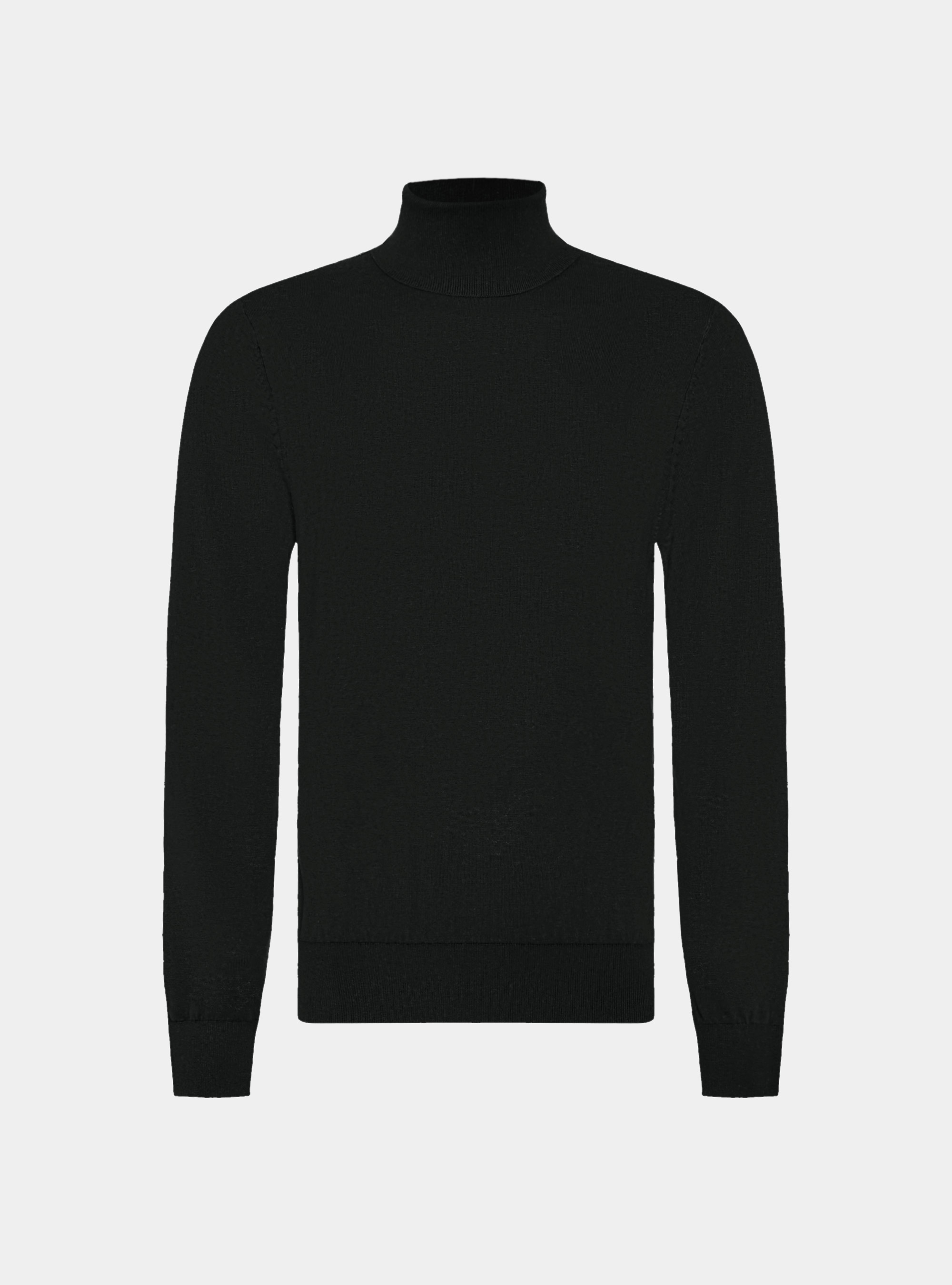 Dolcevita in cotone seta e cashmere, NERO