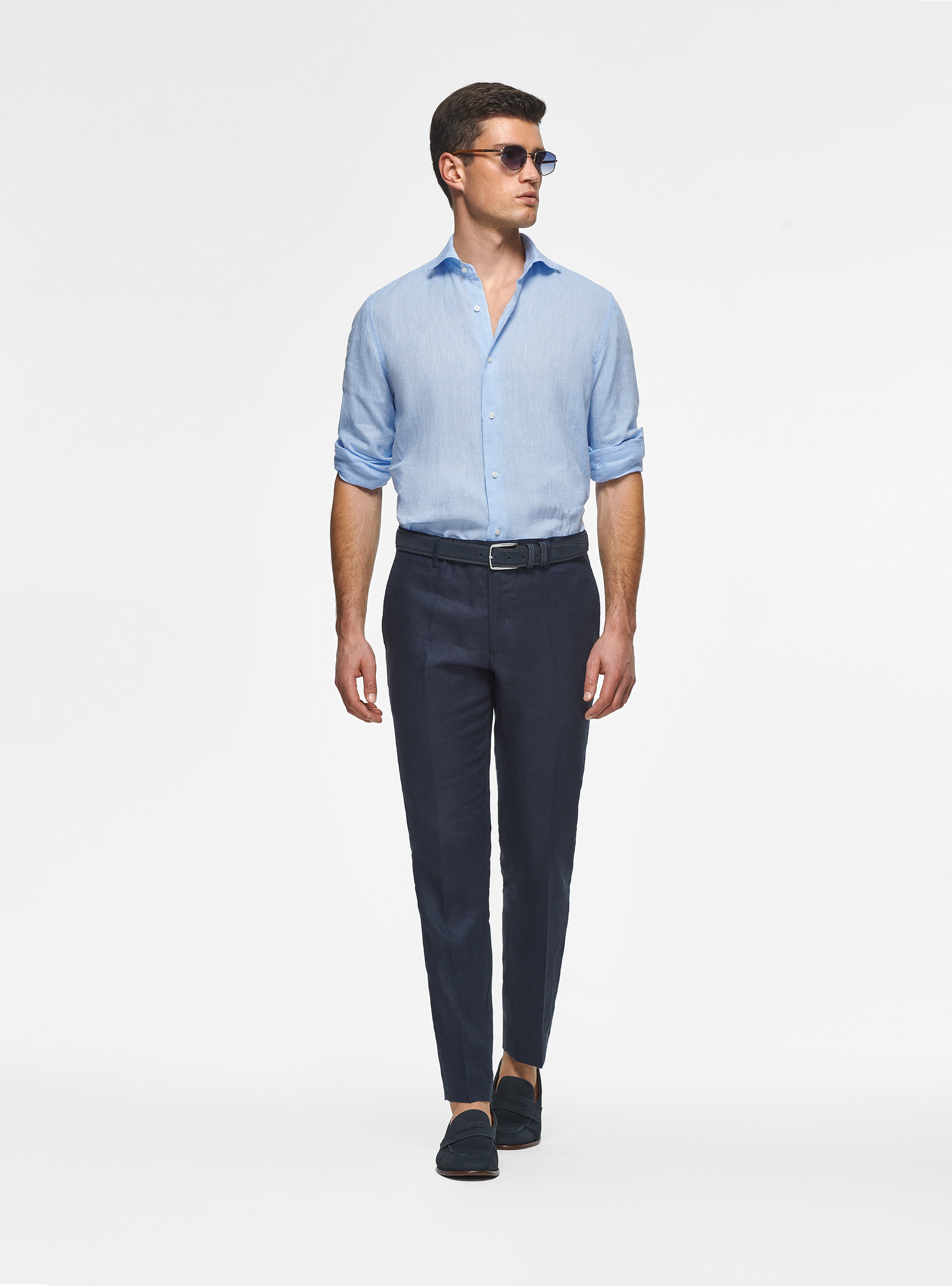 Pure linen shirt, LIGHT BLUE
