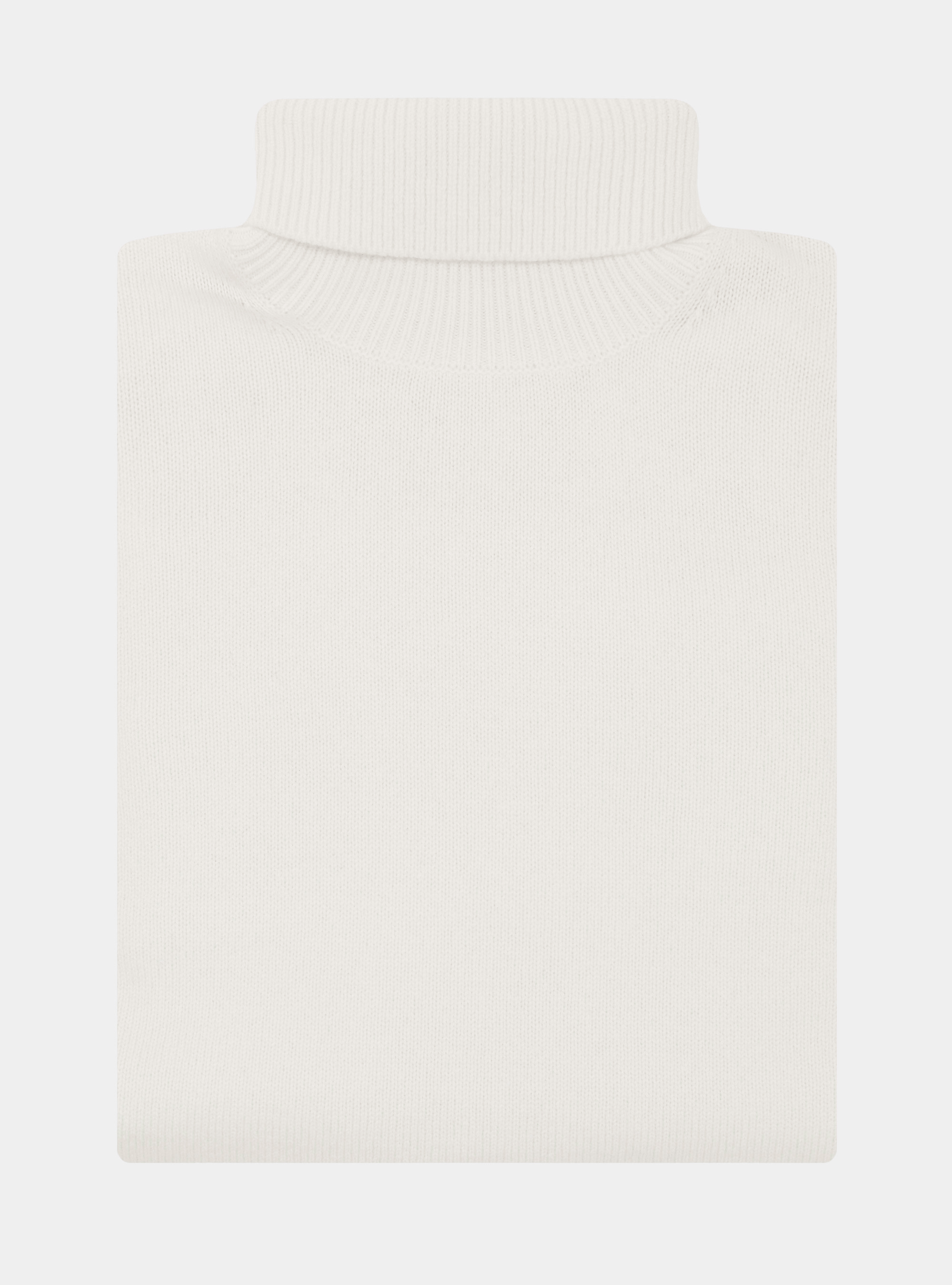 Rollkragenpullover aus Merinowolle, BIANCO 0099C