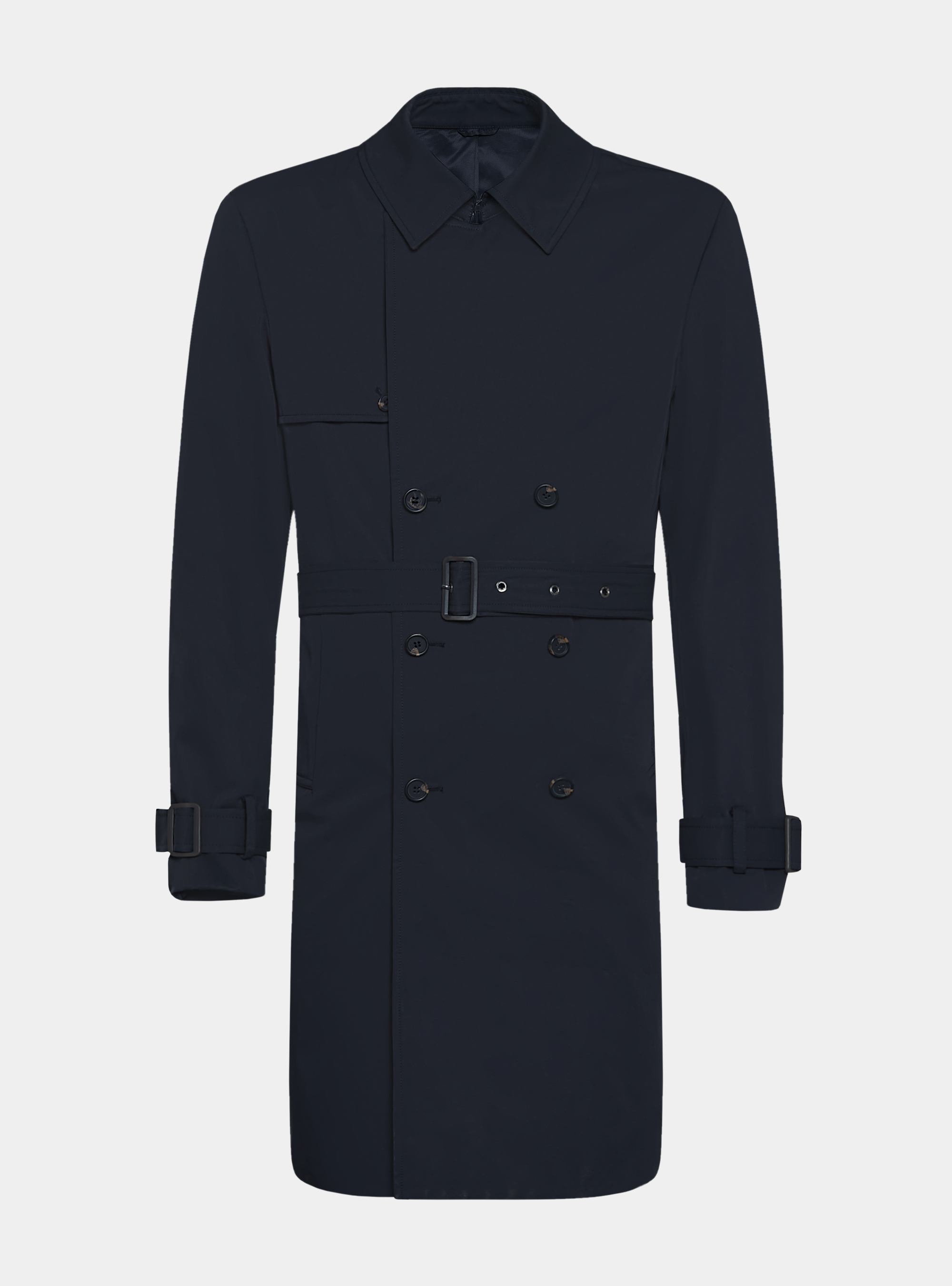 Trench in twill di cotone, BLU NAVY