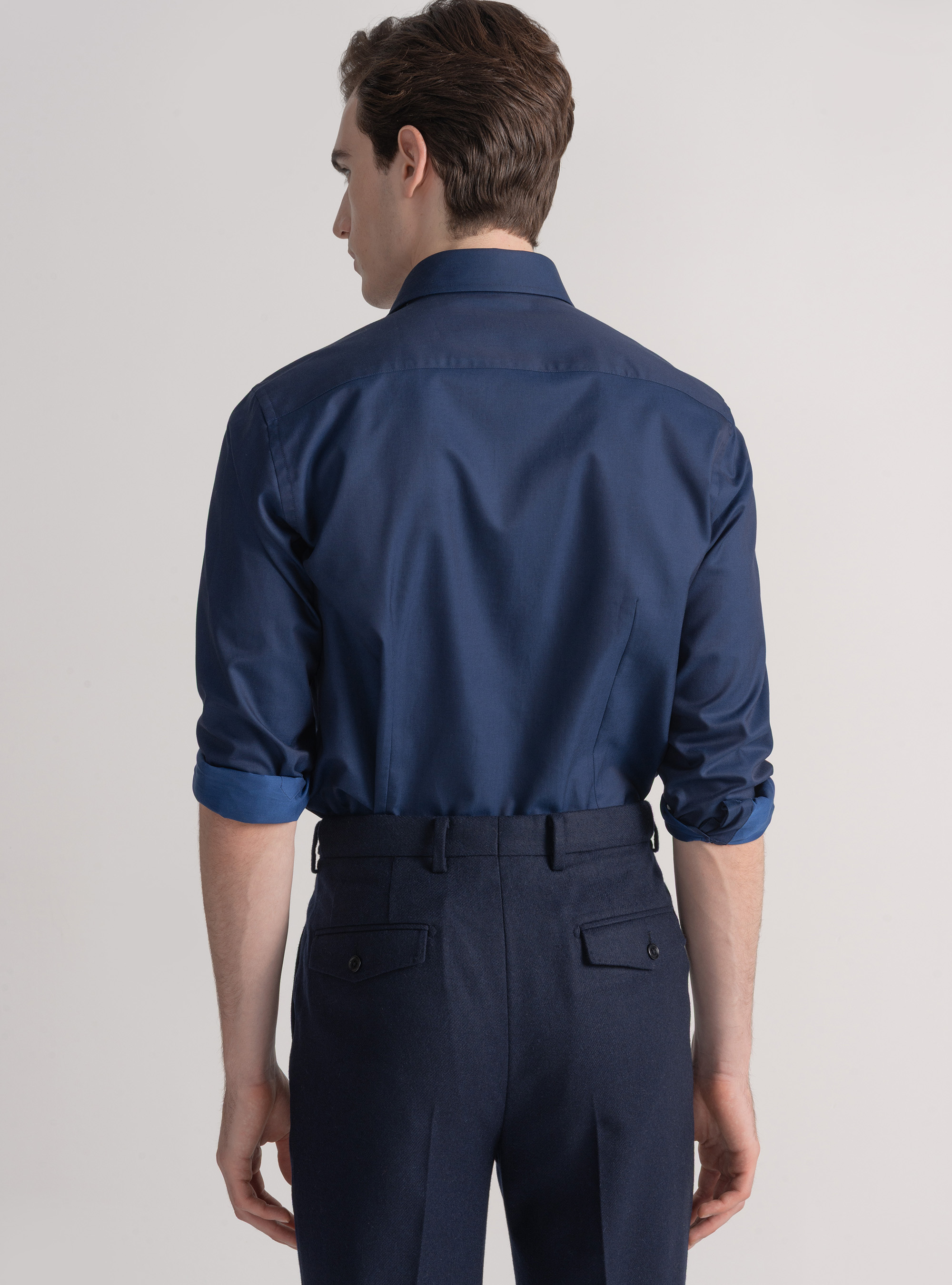 Camicia in twill di cotone, BLU
