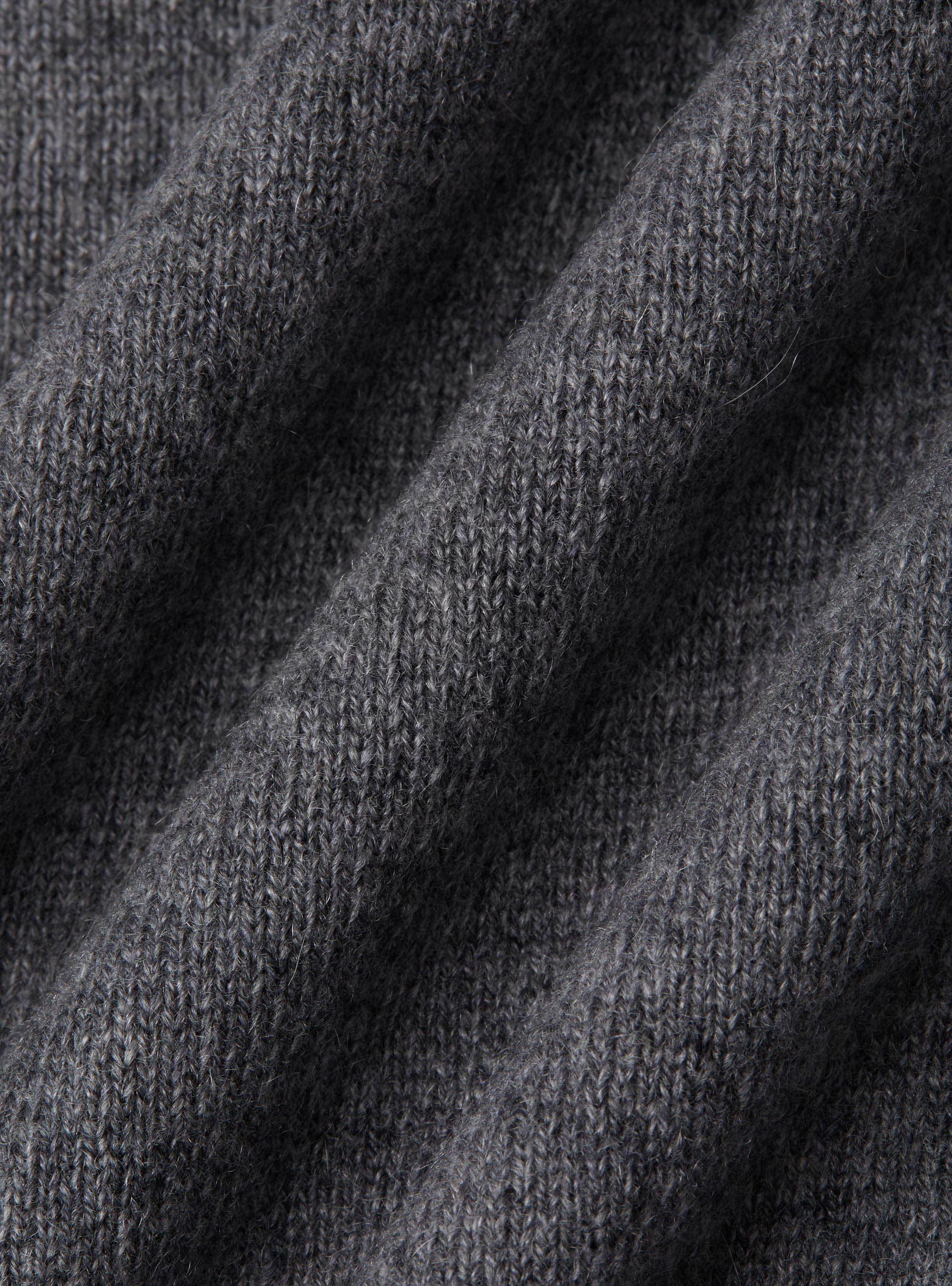 Polo de manga larga de cachemira pura, GRIGIO SCURO 0125C