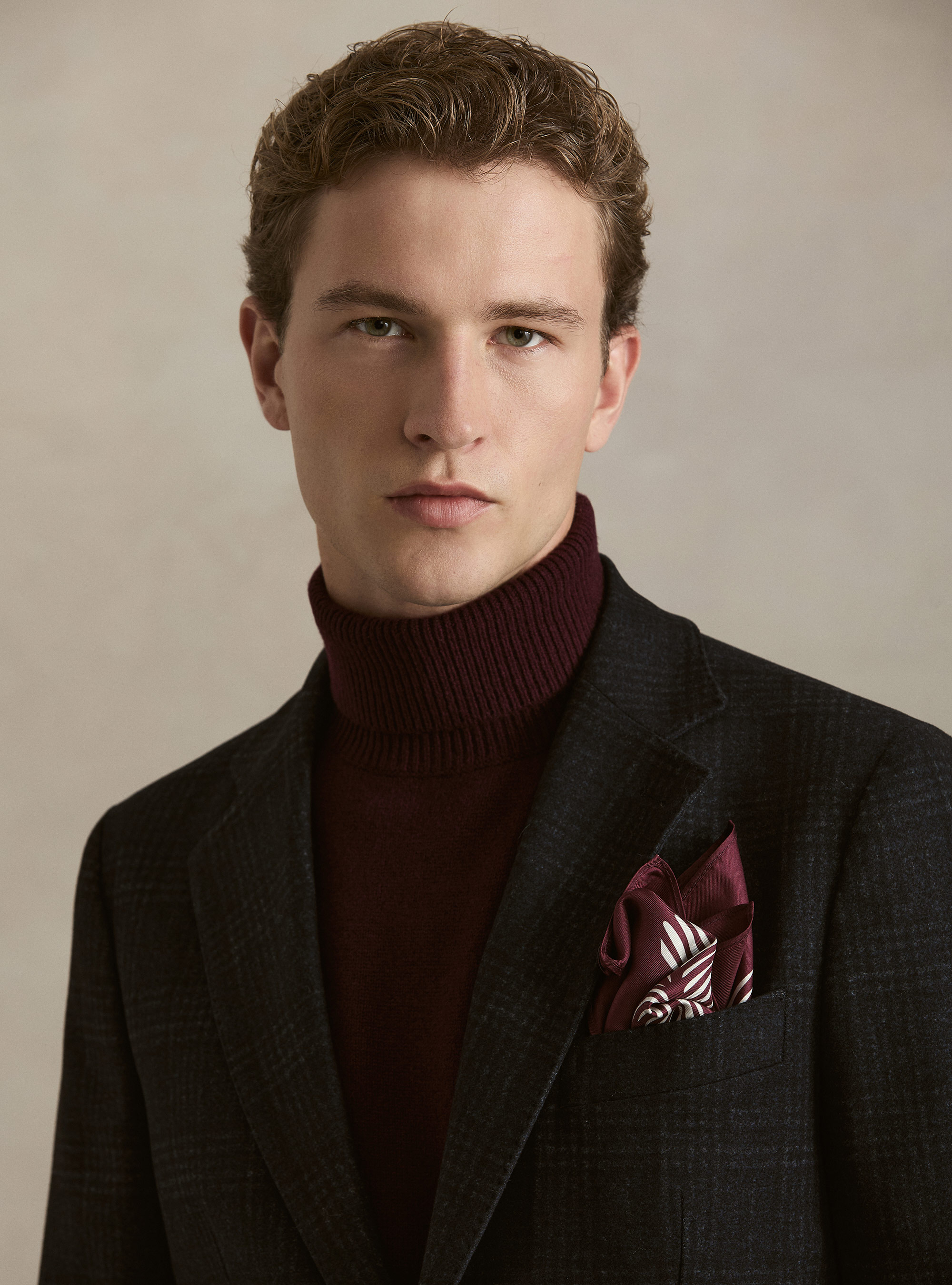 Single-Breasted Printed Jersey Blazer, NAVY BLUE