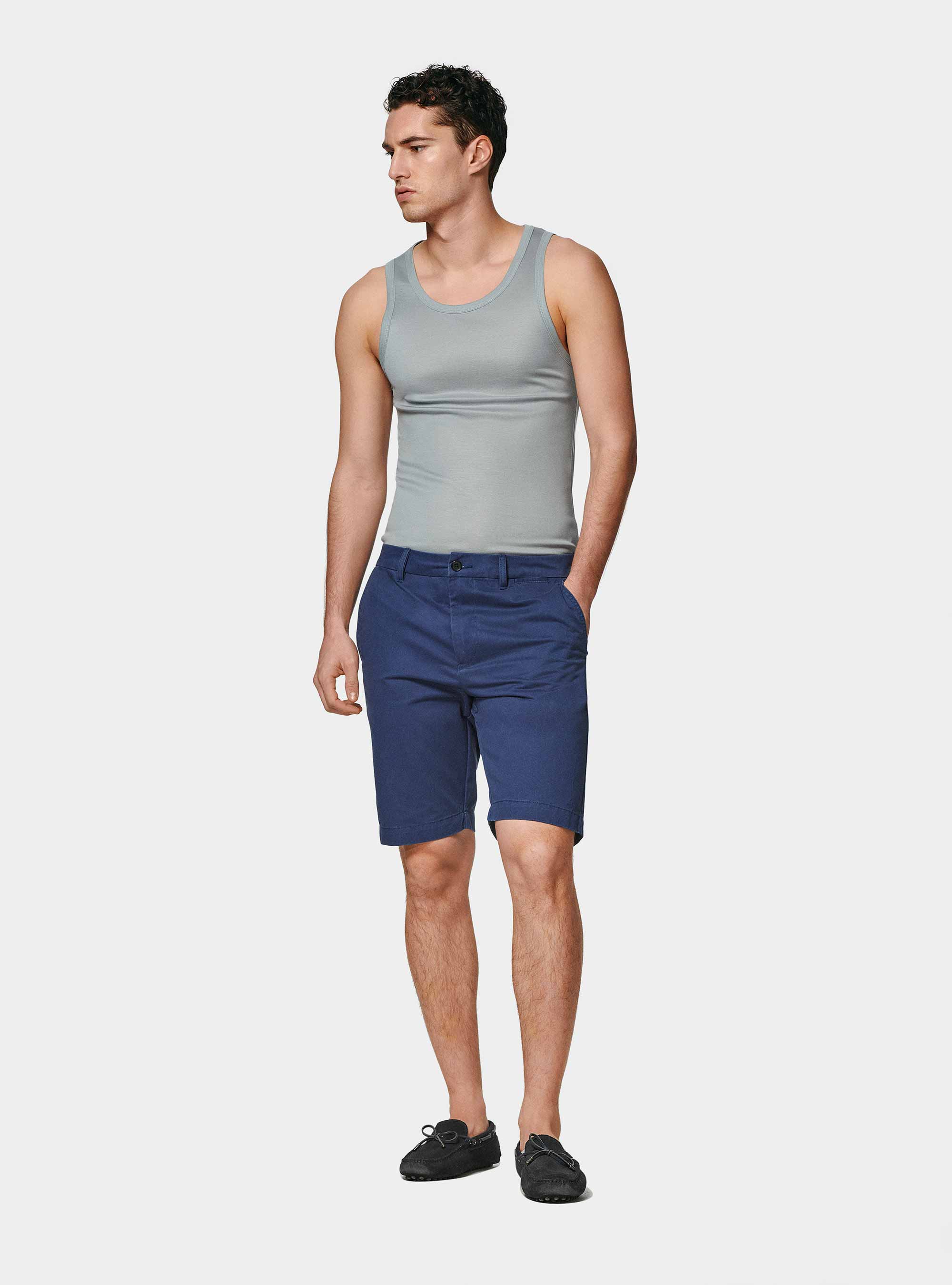 Cotton thread tank top, GREY