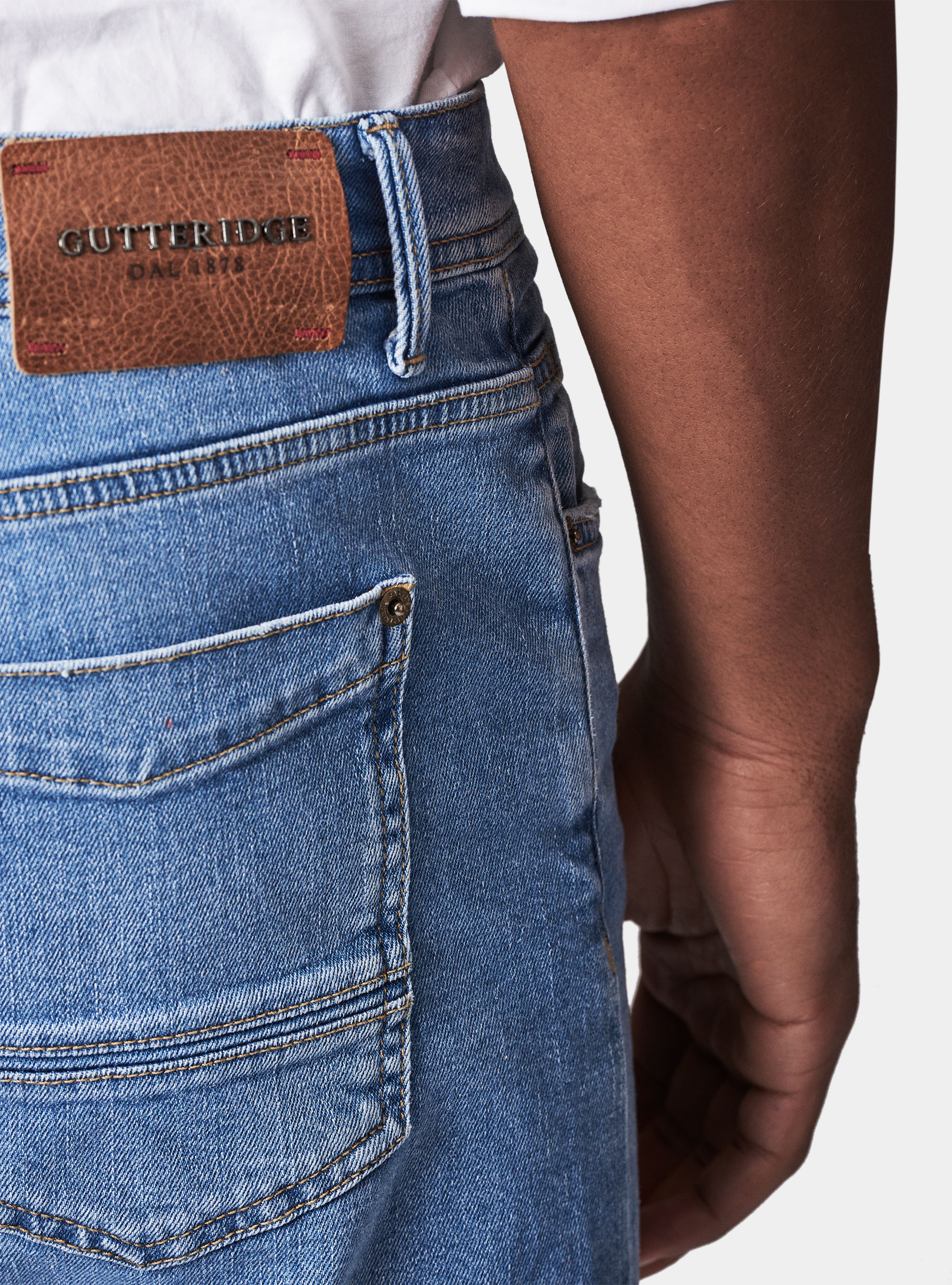 Vaqueros regular fit, AZUL MEDIO